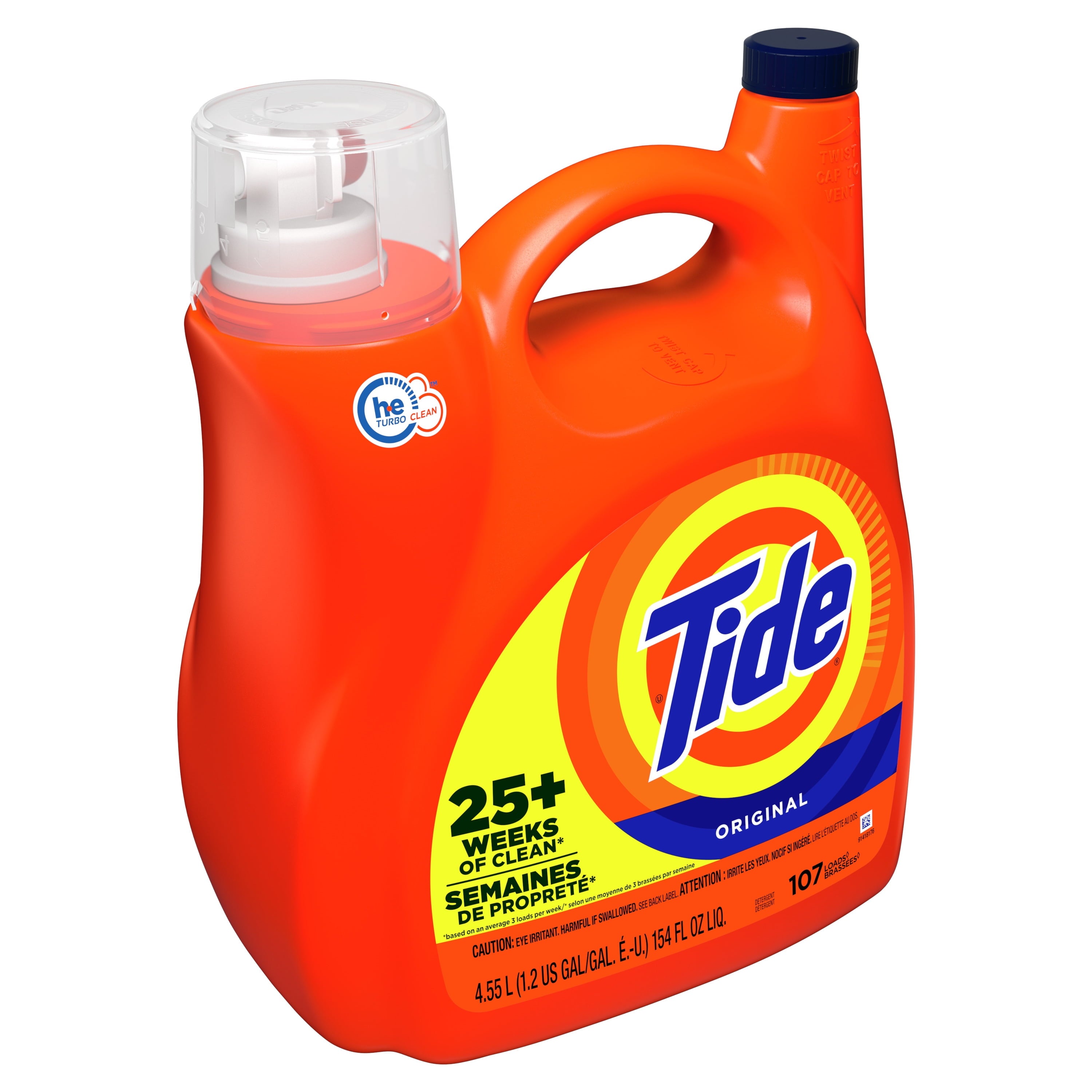 Tide Liquid Laundry Detergent, Original, 107 loads 154 fl oz