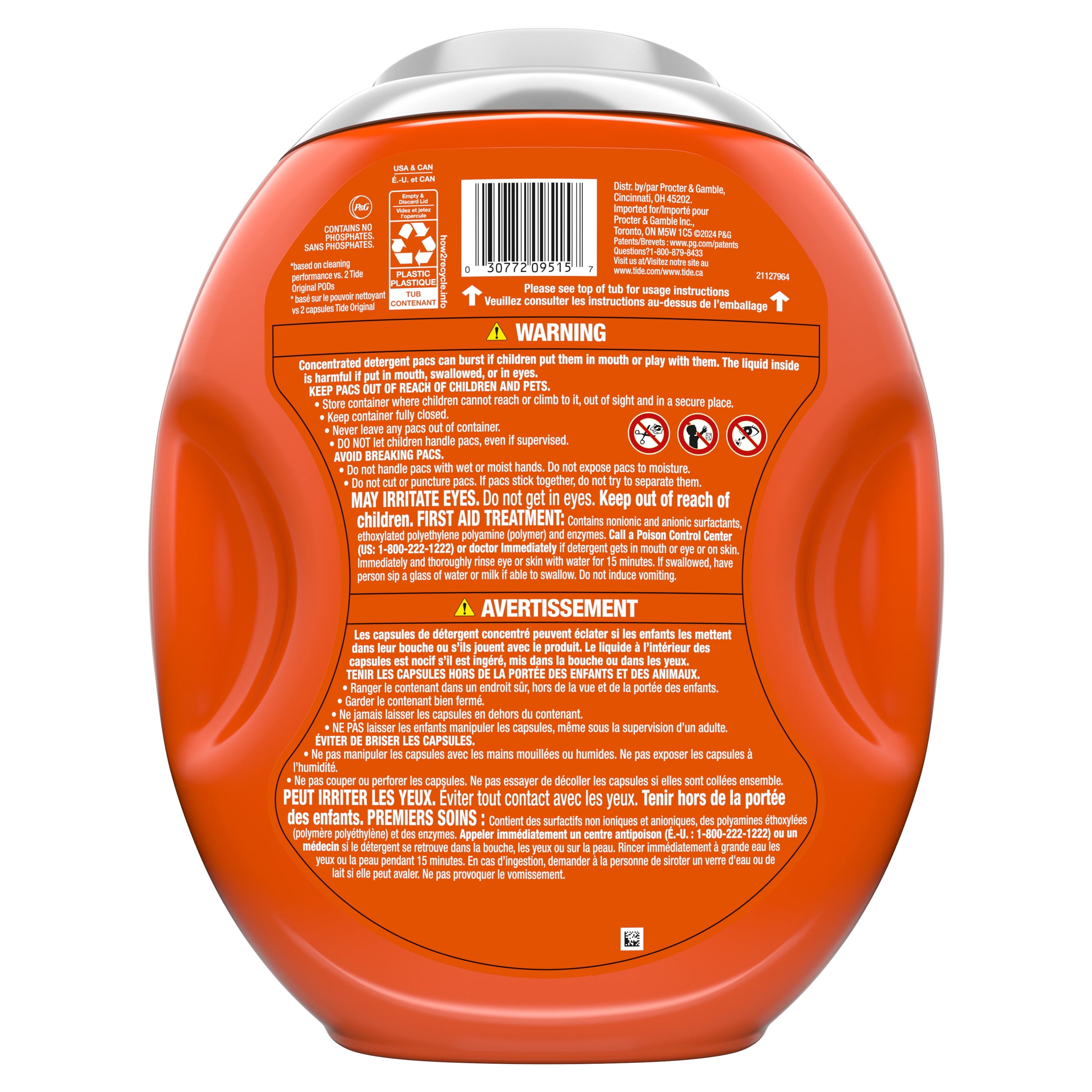 Tide Power PODS® Laundry Detergent Pacs with Febreze Odor Eliminators, Spring & Renewal, 45 Count