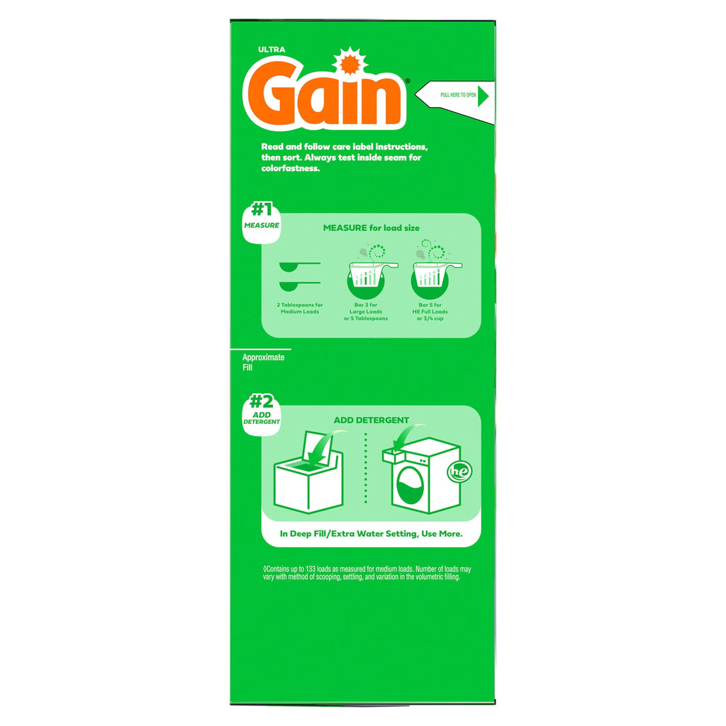 Gain Powder Laundry Detergent, Lavender Scent, 123 oz, 133 Loads