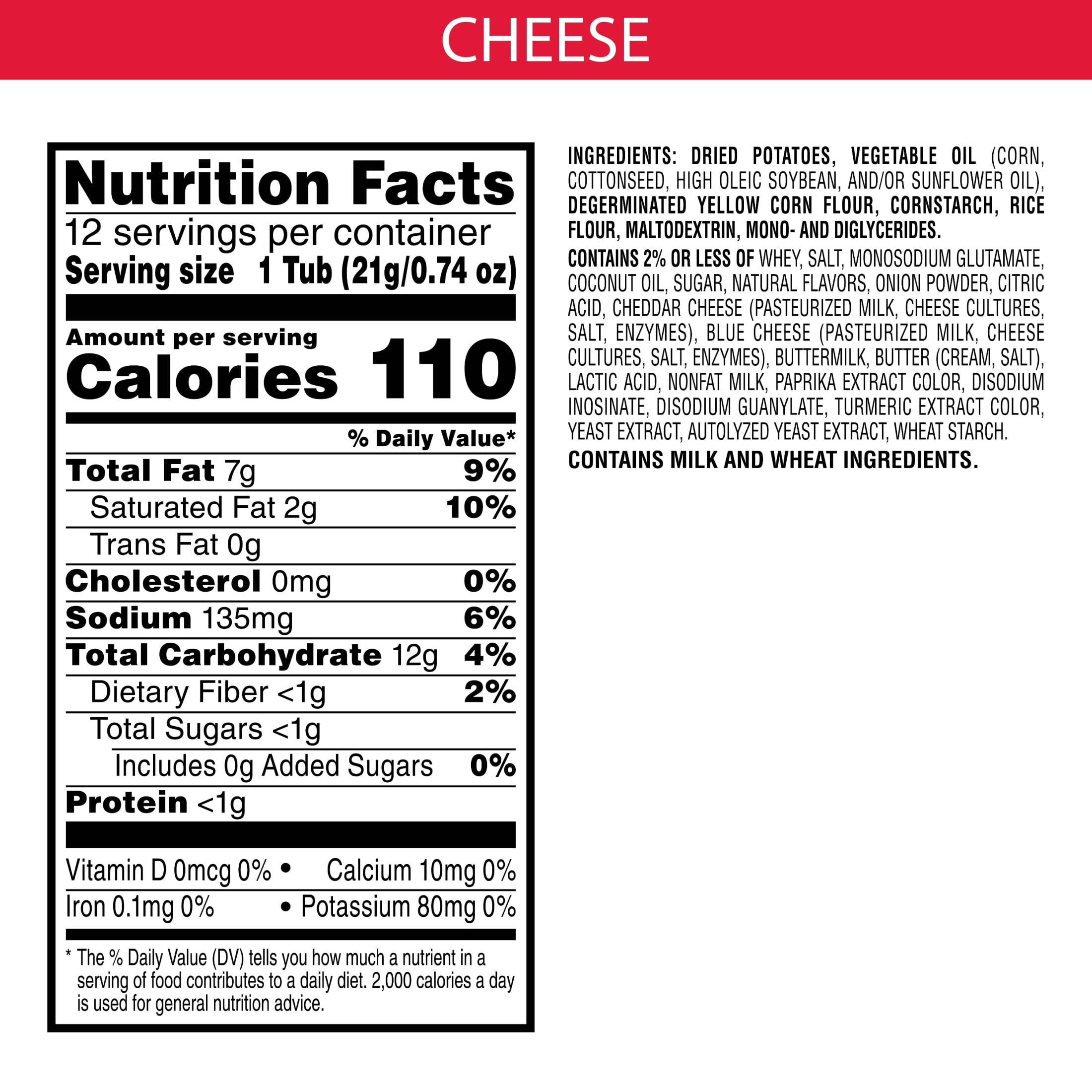 Pringles Potato Crisps Chips, Lunch Snacks, Snack Cups, Cheddar Cheese, 8.8oz Tray (12 Cups)