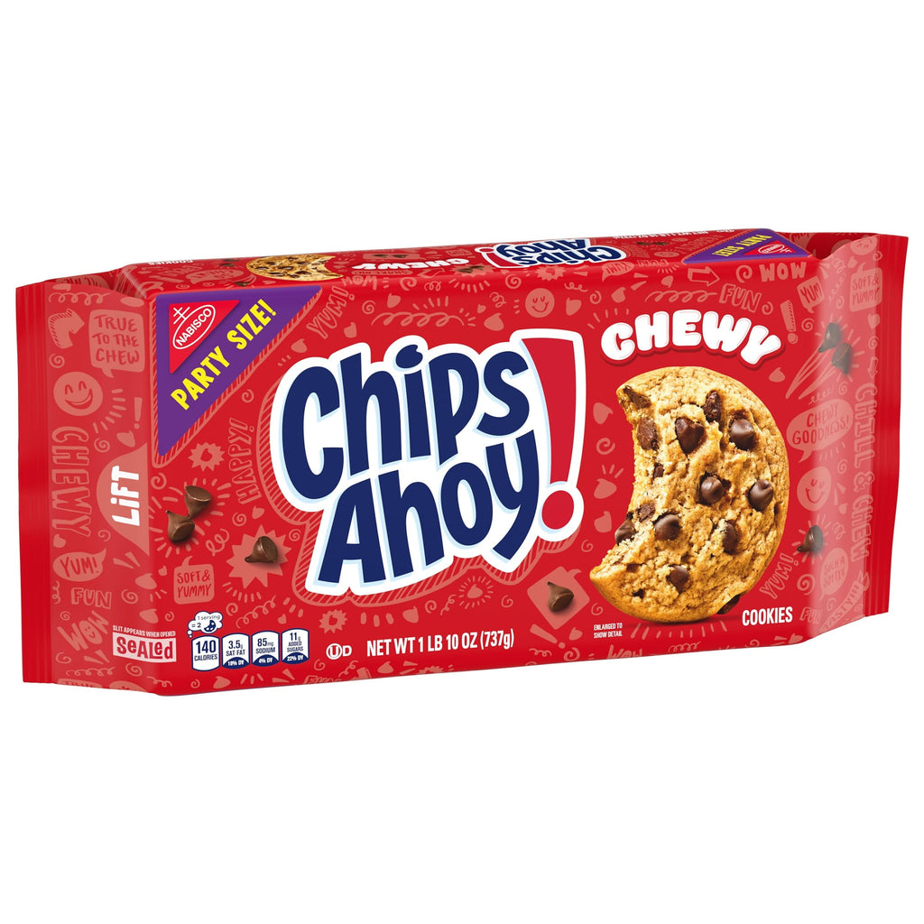 CHIPS AHOY! Chewy Fudgy Chocolate Chip Cookies, Party Size, 26 oz