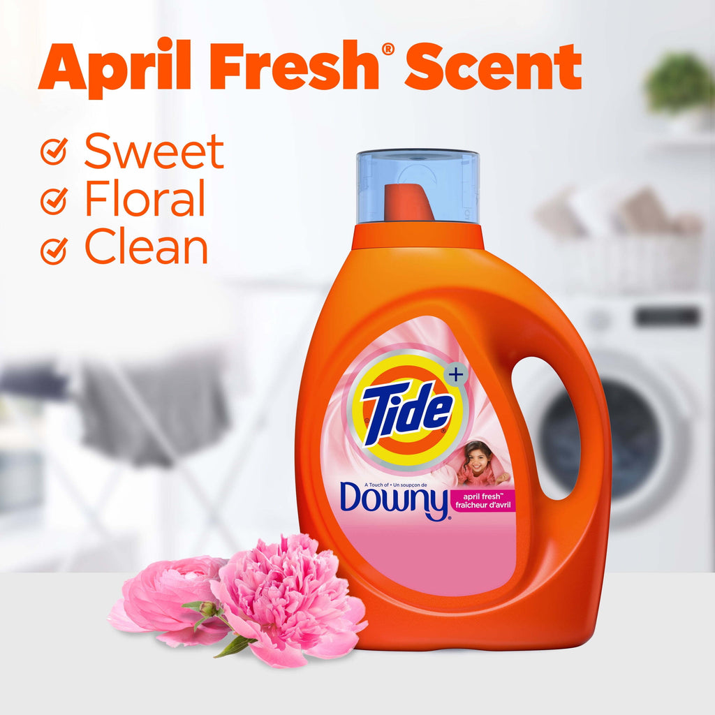 Tide Plus a Touch of Downy Liquid Laundry Detergent, April Fresh Scent, 84 fl oz, 59 Loads