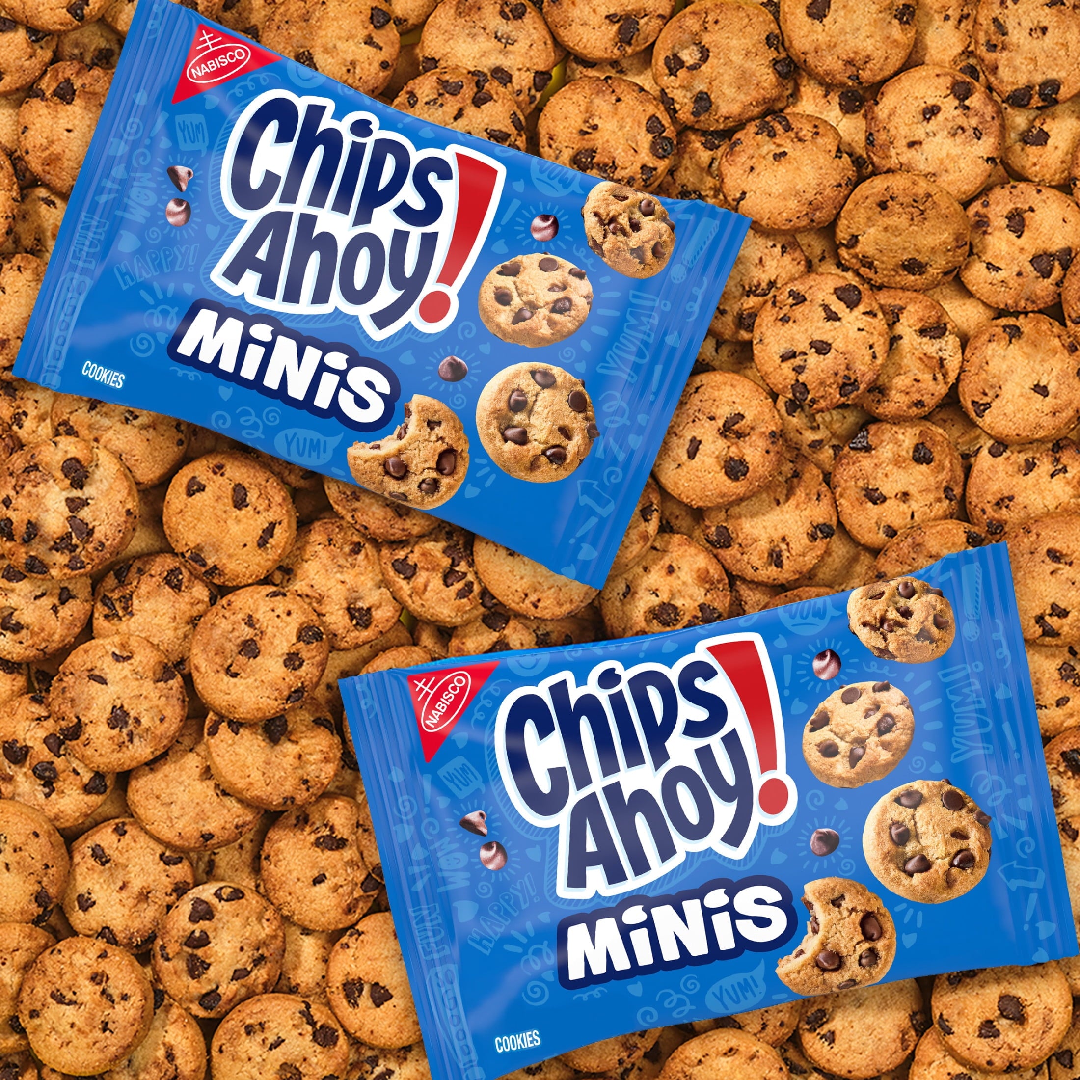 CHIPS AHOY! Minis Original Fudgy Chocolate Chip Cookies, 10 Snack Packs