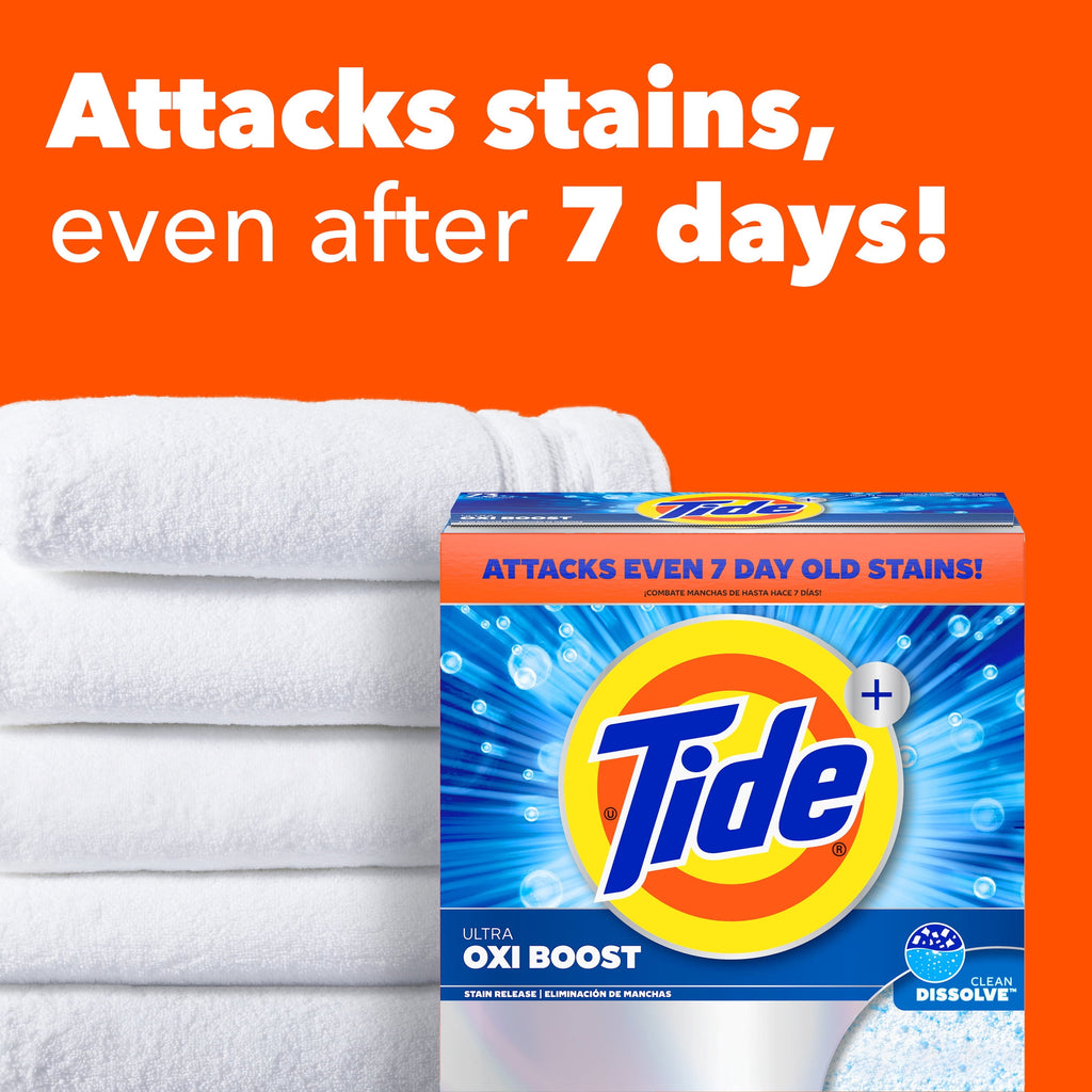 Tide Laundry Detergent Plus Ultra Oxi Powder, 73 Loads, 114 oz