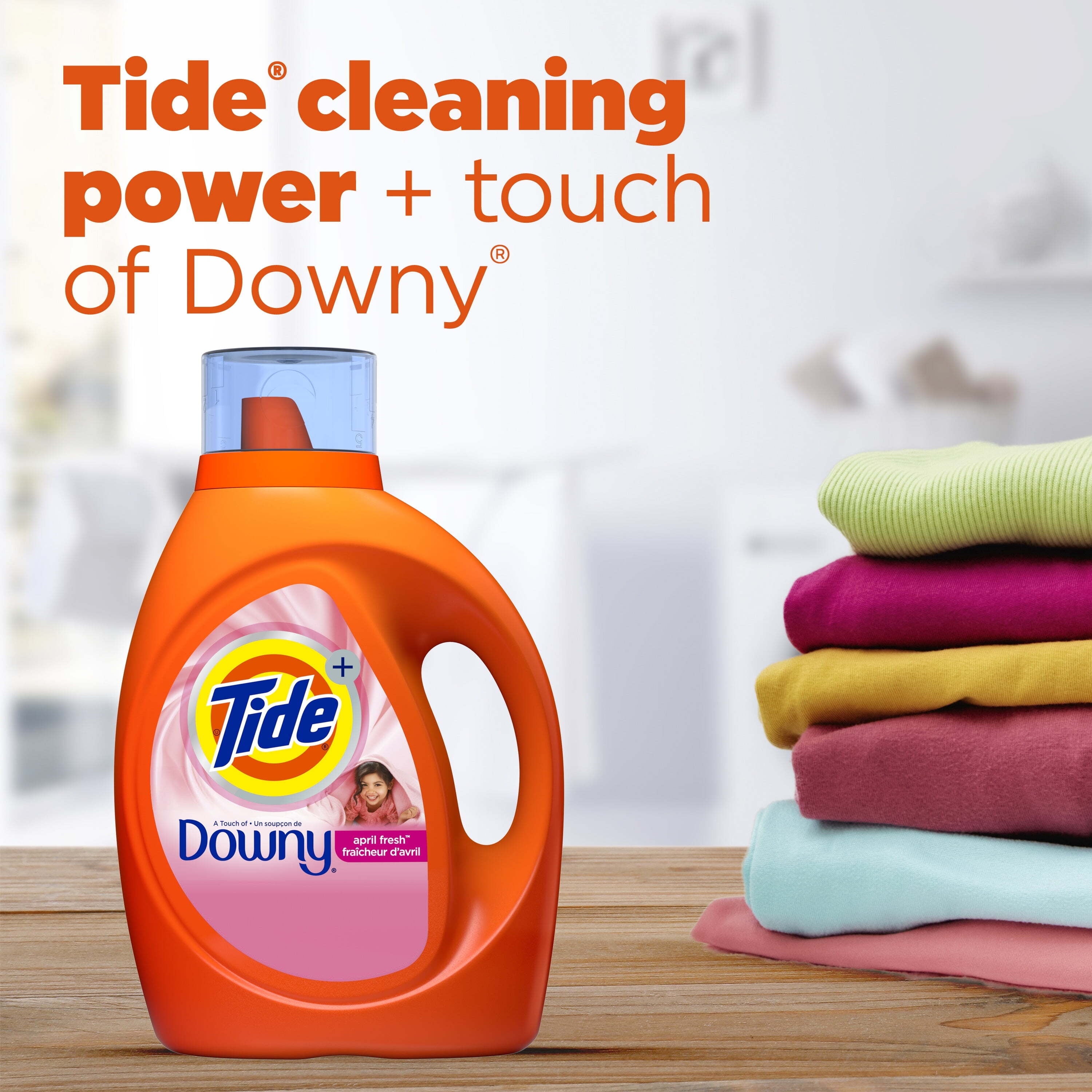 Tide Plus a Touch of Downy Liquid Laundry Detergent, April Fresh Scent, 84 fl oz, 59 Loads