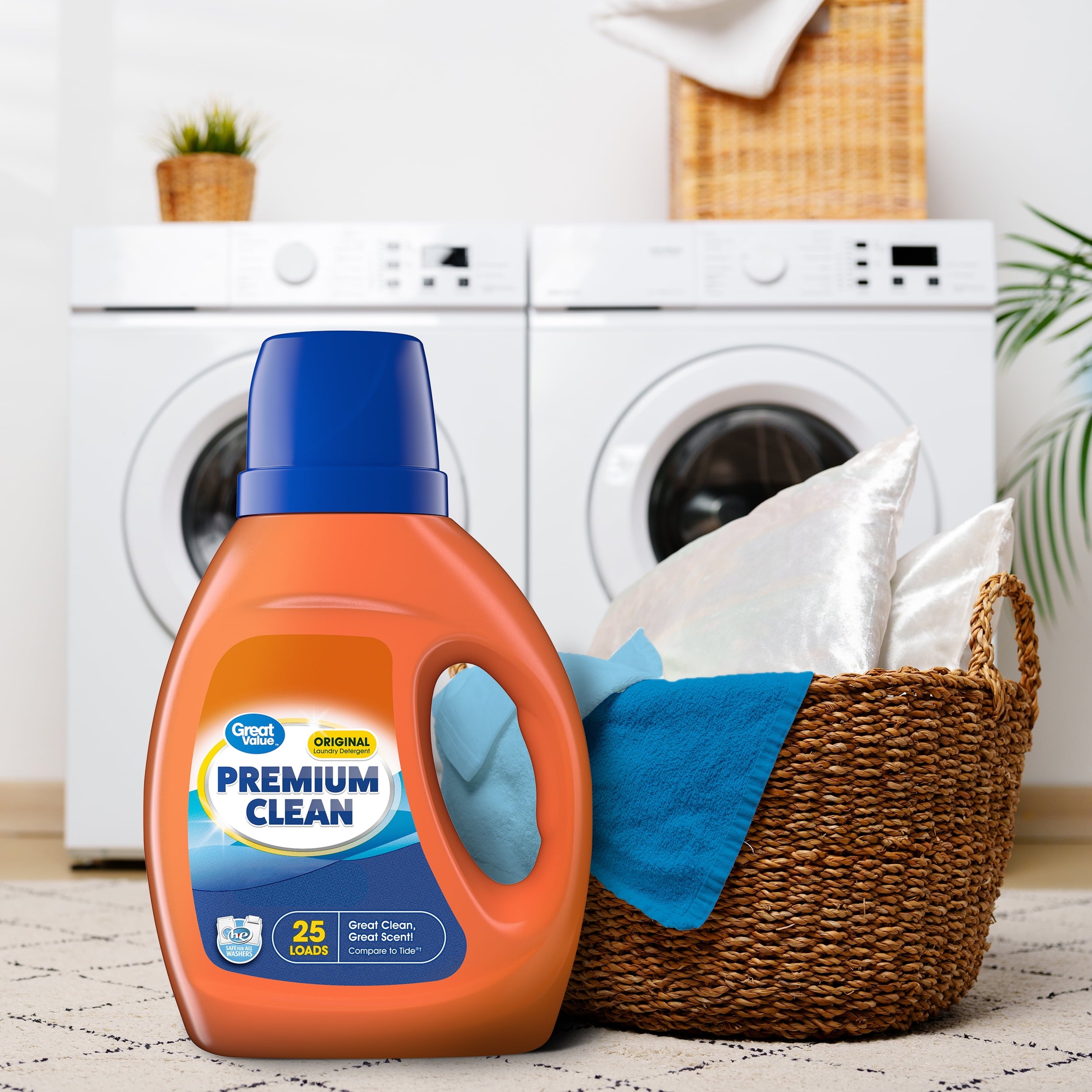 Great Value Premium Clean Original Laundry Detergent 34 fl oz, 25 loads