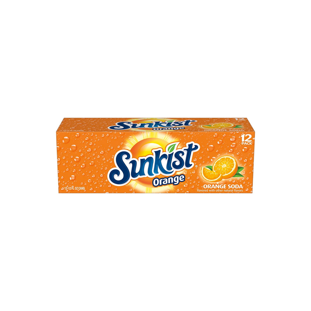 Sunkist Orange Soda Pop, 12 fl oz, 12 Pack Cans