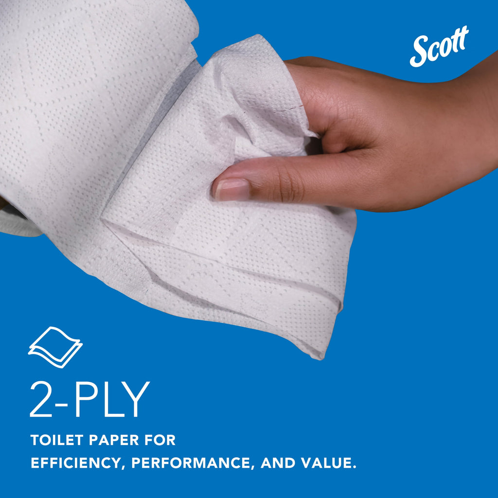 Scott Professional Standard Roll Toilet Paper, Bulk (48040), 2-Ply, Elevated Design, White, Individually Wrapped (40 Rolls of 550 Sheets, 22,000 Sheet Total)
