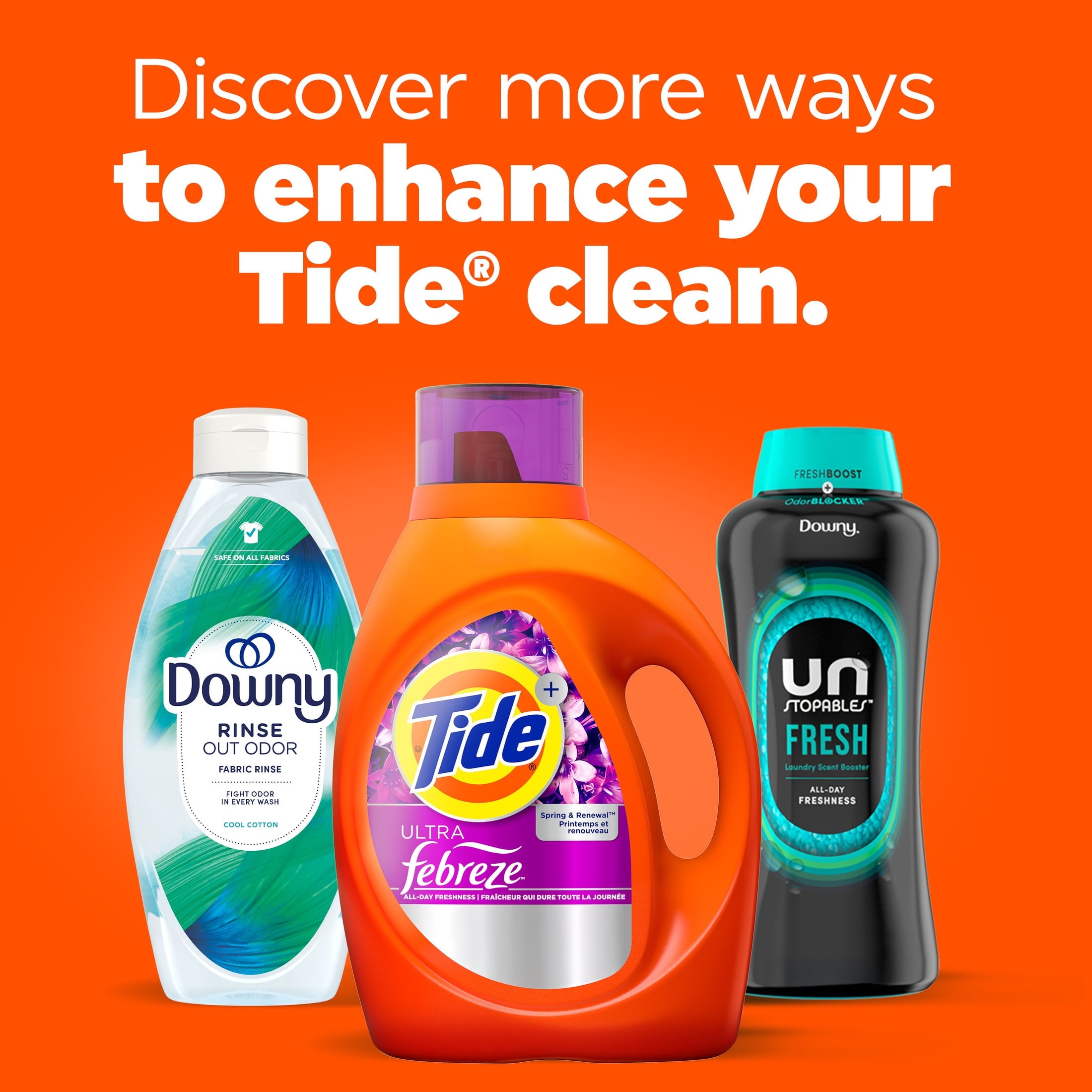 Tide Liquid Laundry Detergent, Ultra Febreze Spring and Renewal Scent, 92 fl oz, 65 Loads