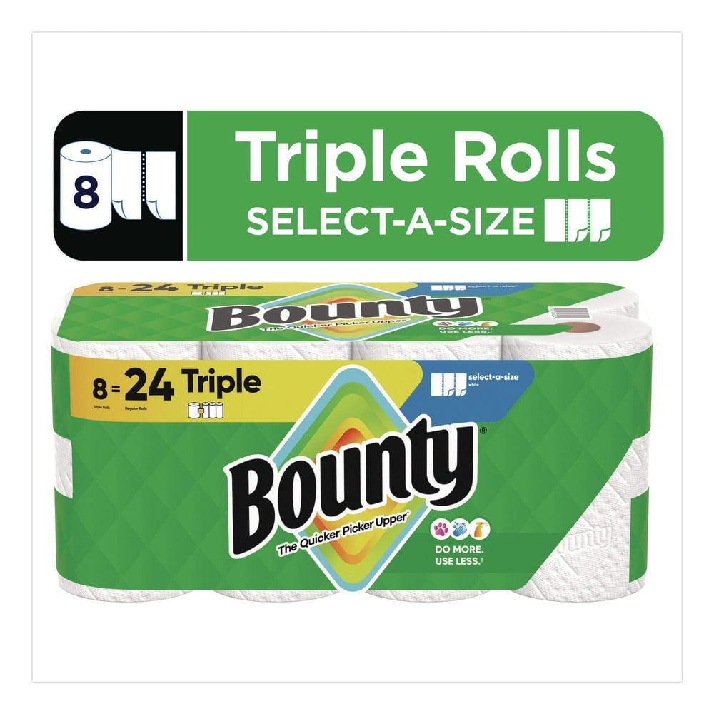 Select-a-Size 6 in. x 11 in. 2-Ply Kitchen Roll Paper Towels - White (8/Carton)