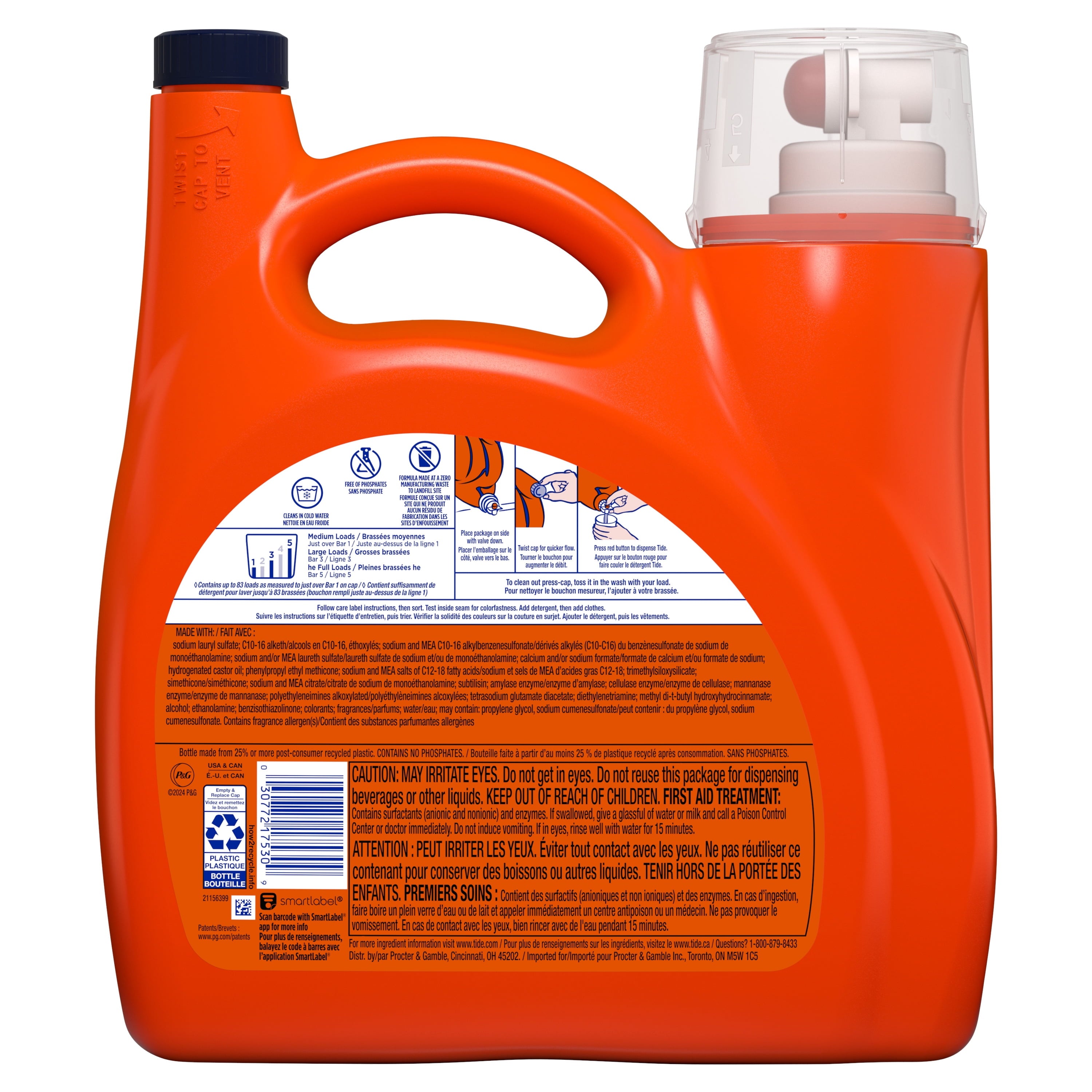 Tide Ultra Febreze Liquid Laundry Detergent , Spring and Renewal Scent, 73 fl oz 52 Loads