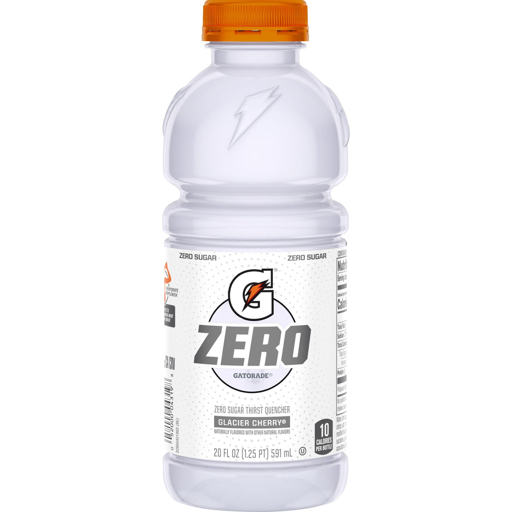 Gatorade Zero Sugar Thirst Quencher Glacier Cherry Sports Drinks, 20 fl oz, 8 Count Bottles