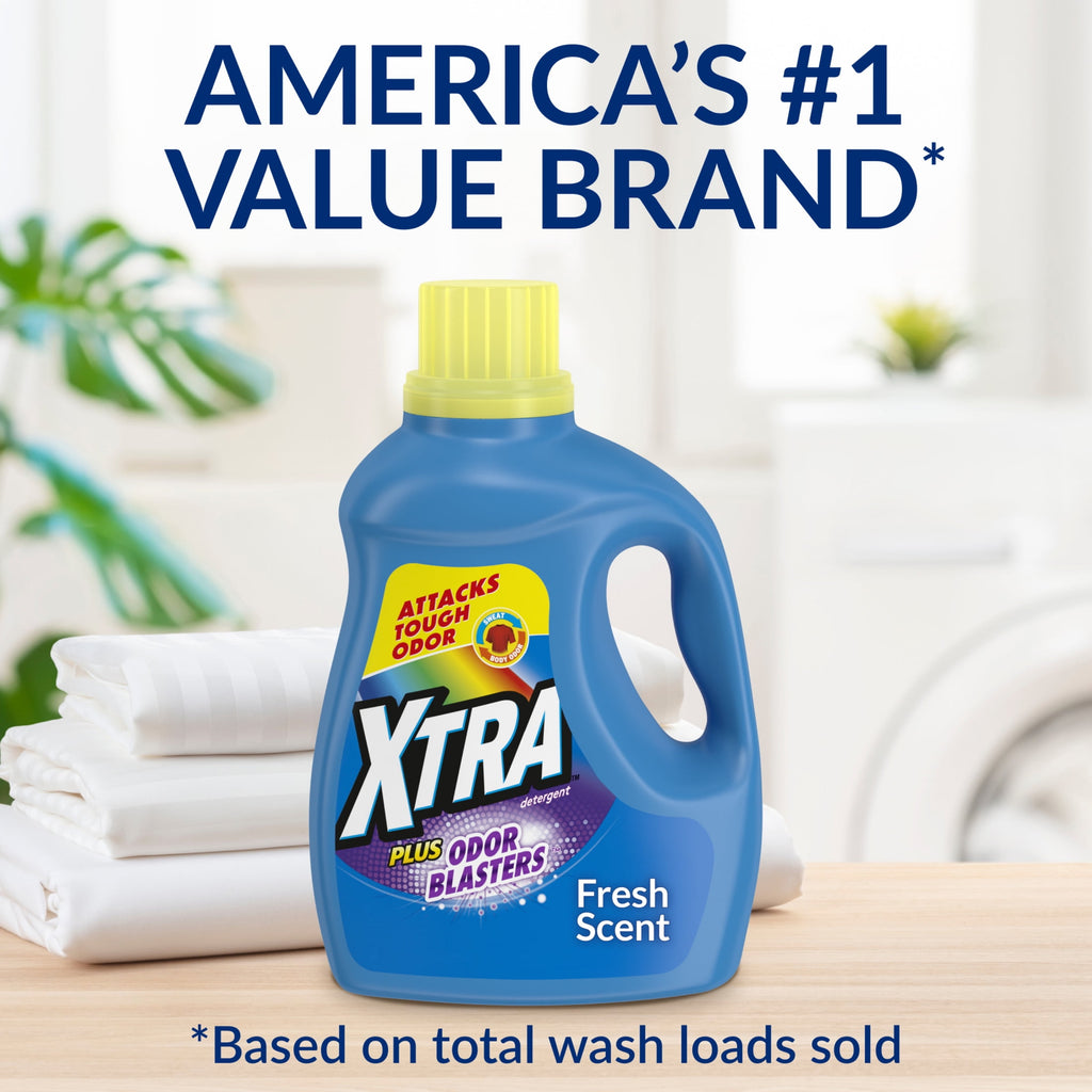 XTRA Laundry Detergent Liquid Plus Odor Blasters, 131 Loads, 203.1 Fl Oz