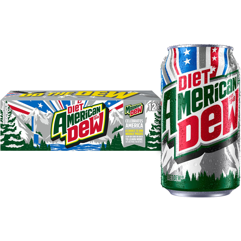 Diet Mountain Dew Citrus Soda Pop, 12 fl oz cans, 12 pack