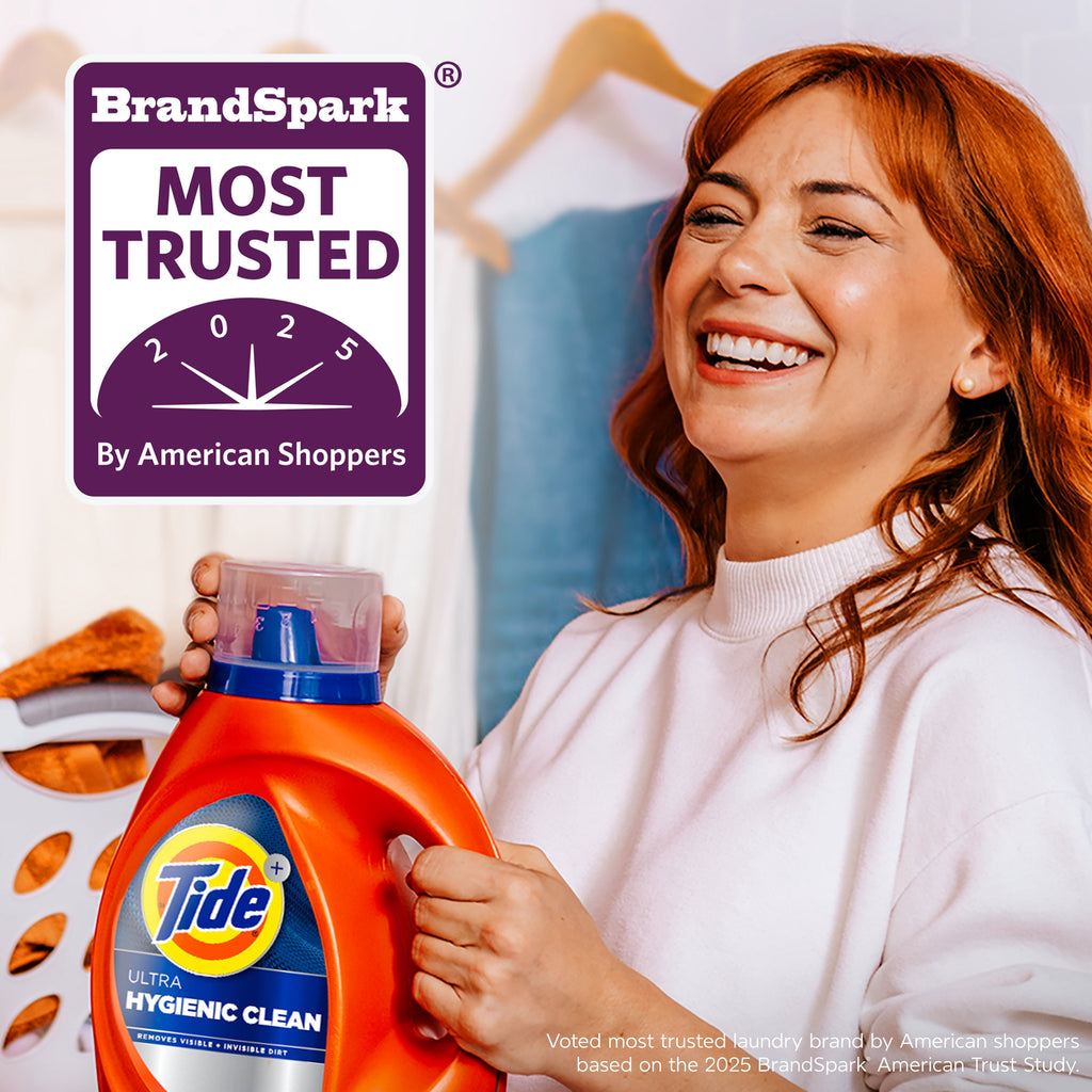 Tide Ultra Hygienic Clean Liquid Laundry Detergent, Original Scent, 117 fl oz, 83 Loads