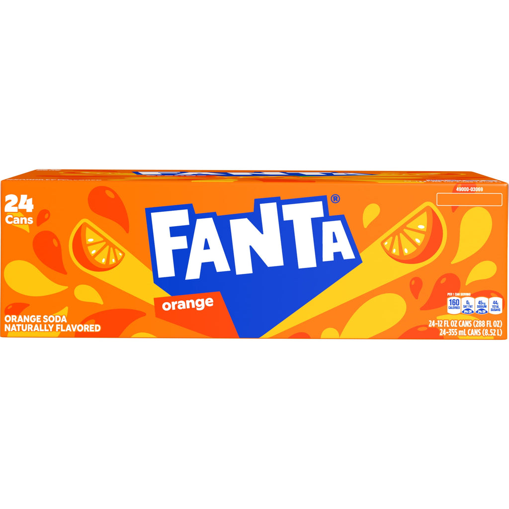 Fanta Orange Soda Pop Cans, 12 fl oz, 24 Pack