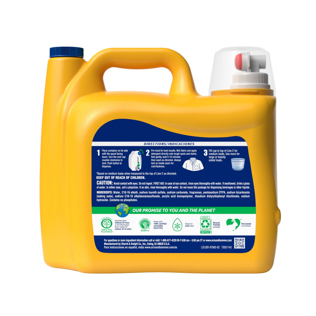 ARM & HAMMER Sensitive Skin Plus Fresh Scent, 170 Loads Liquid Laundry Detergent, 170 fl oz