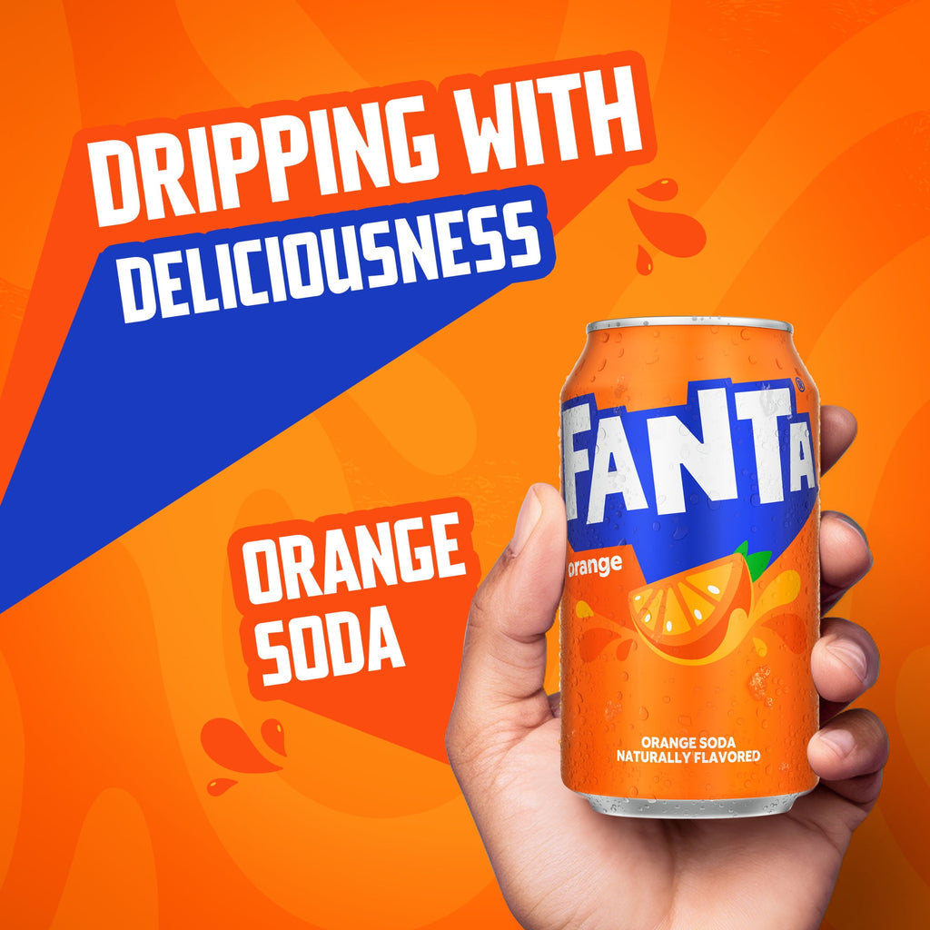 Fanta Orange Soda Pop Cans, 12 fl oz, 24 Pack