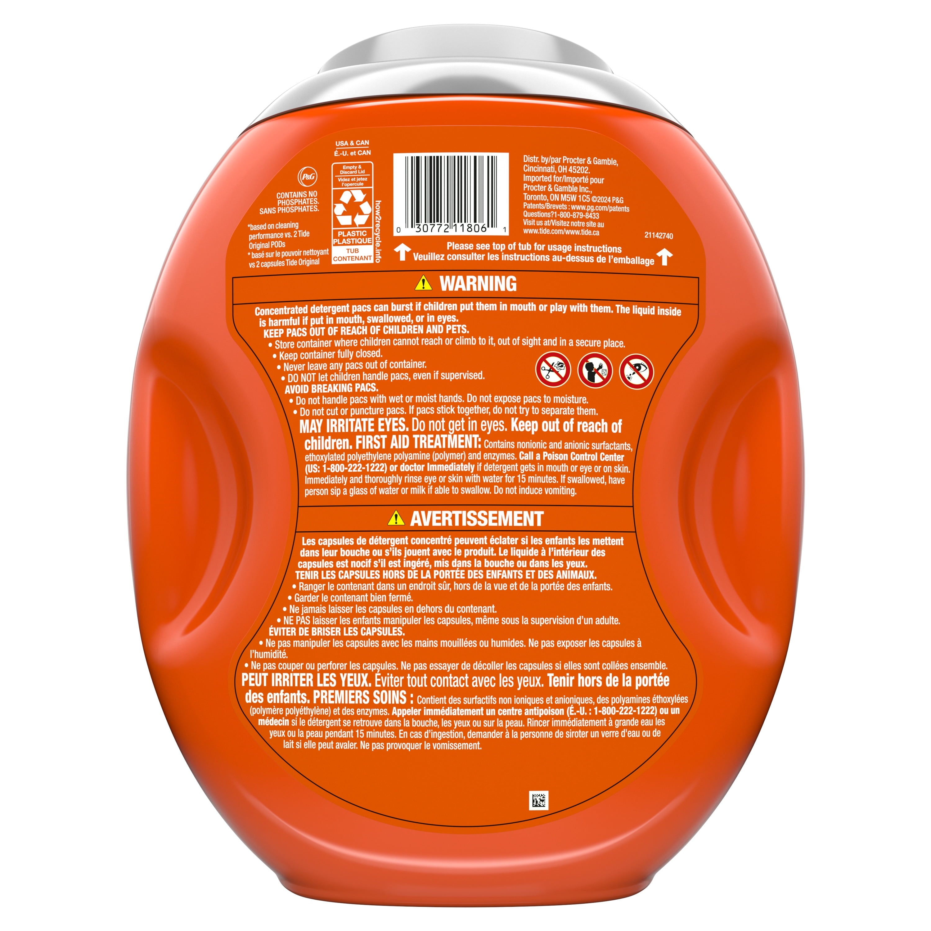 Tide Power PODS Laundry Detergent Pacs with Downy Soft Boosters, April Fresh Scent, 45 Count