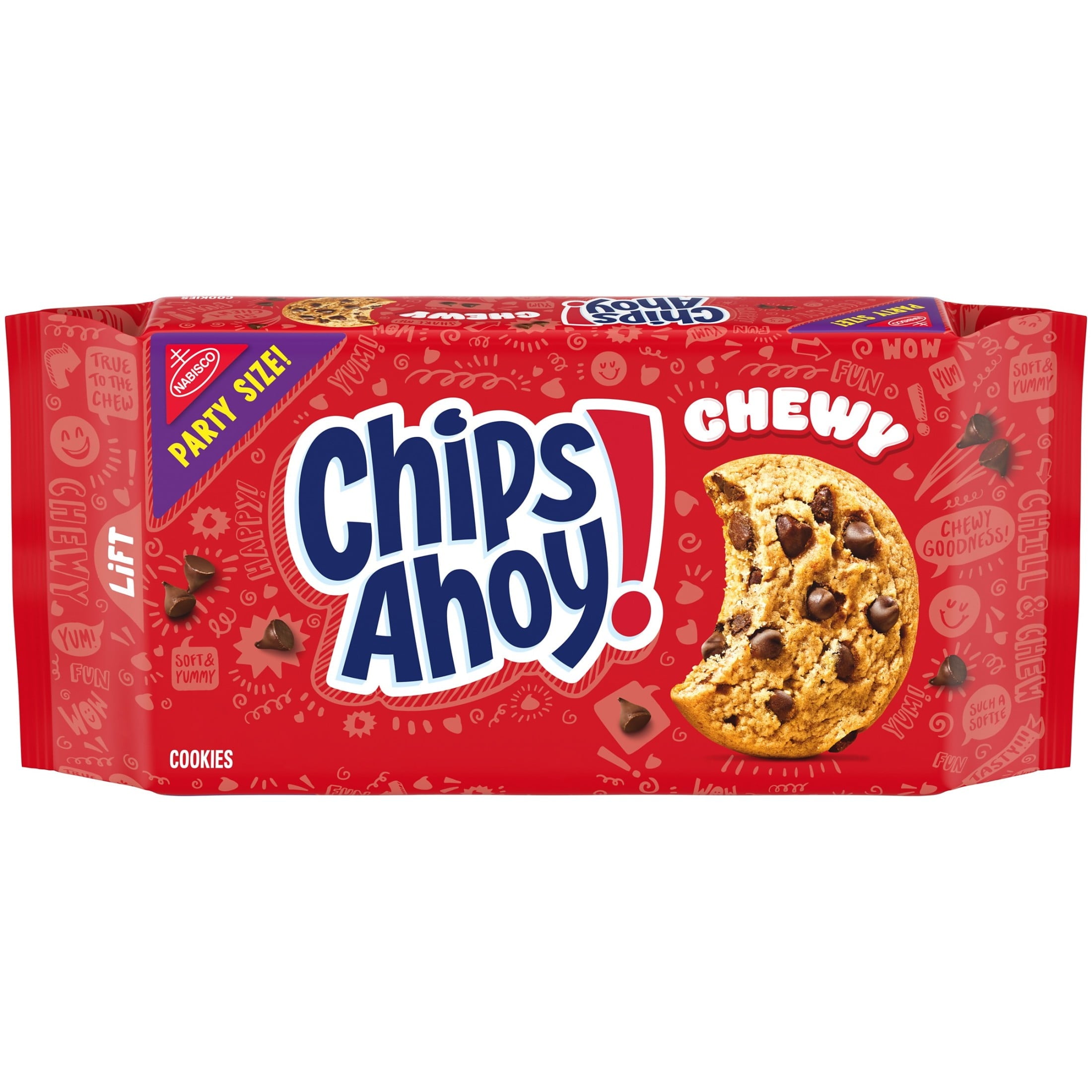 CHIPS AHOY! Chewy Fudgy Chocolate Chip Cookies, Party Size, 26 oz