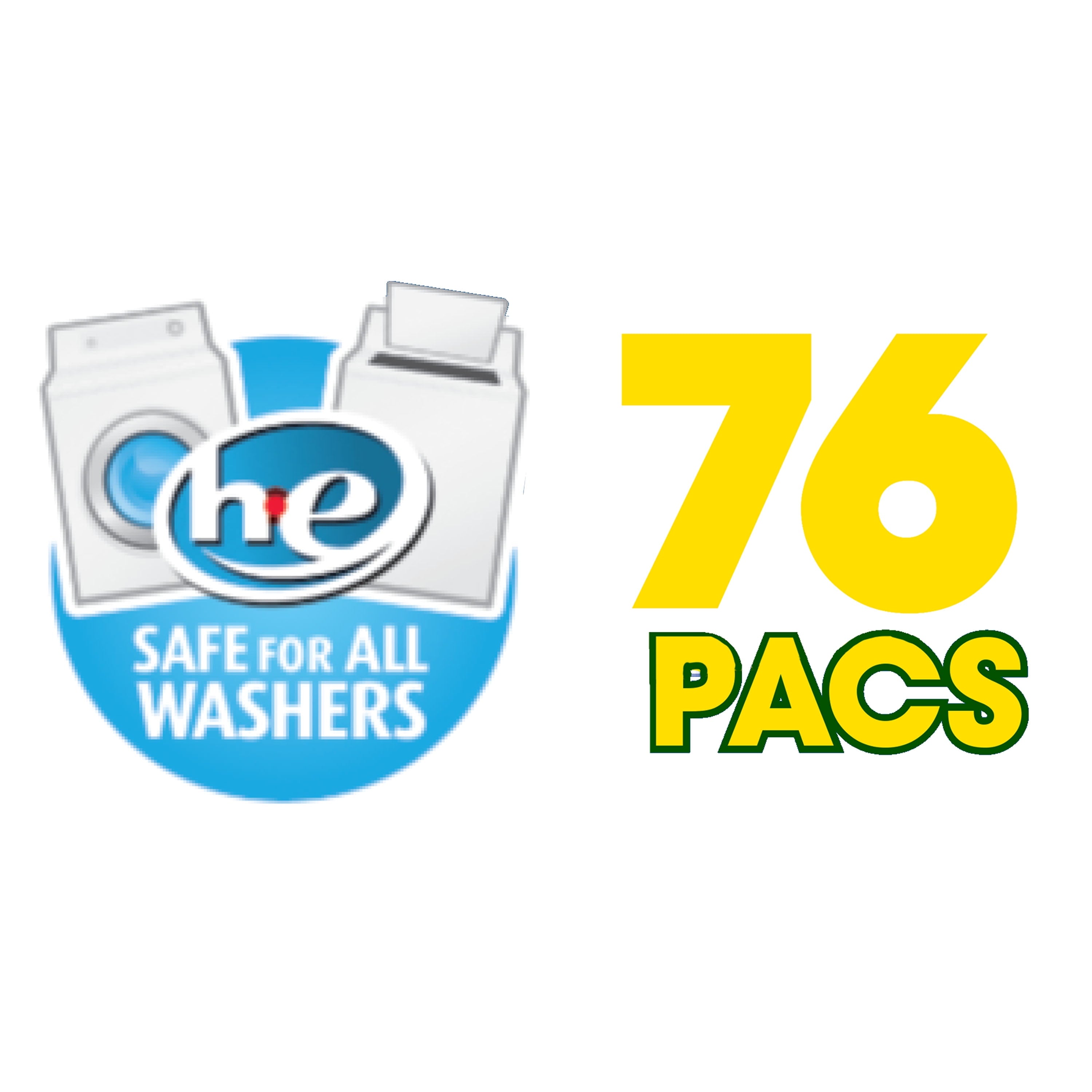 Great Value Premium Clean Laundry Pacs, Original Scent, 76 Count
