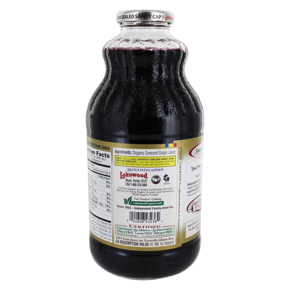 Lakewood Organic Concord Grape Juice, 32 Oz