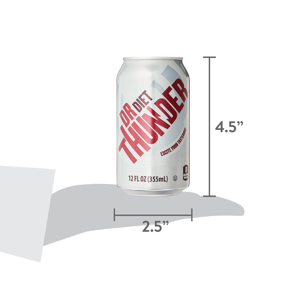 Great Value Dr Thunder Diet Calorie Free Soda Pop, 12 fl oz, 12 Pack Cans