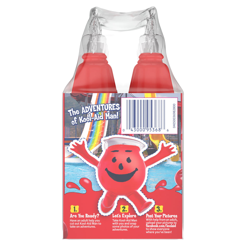 Kool-Aid Bursts Soft Drink, 6 Bottles, for School Lunches and On-the-Go Hydration, artificial flavor Cherry, Caffeine Free, 6.75 oz