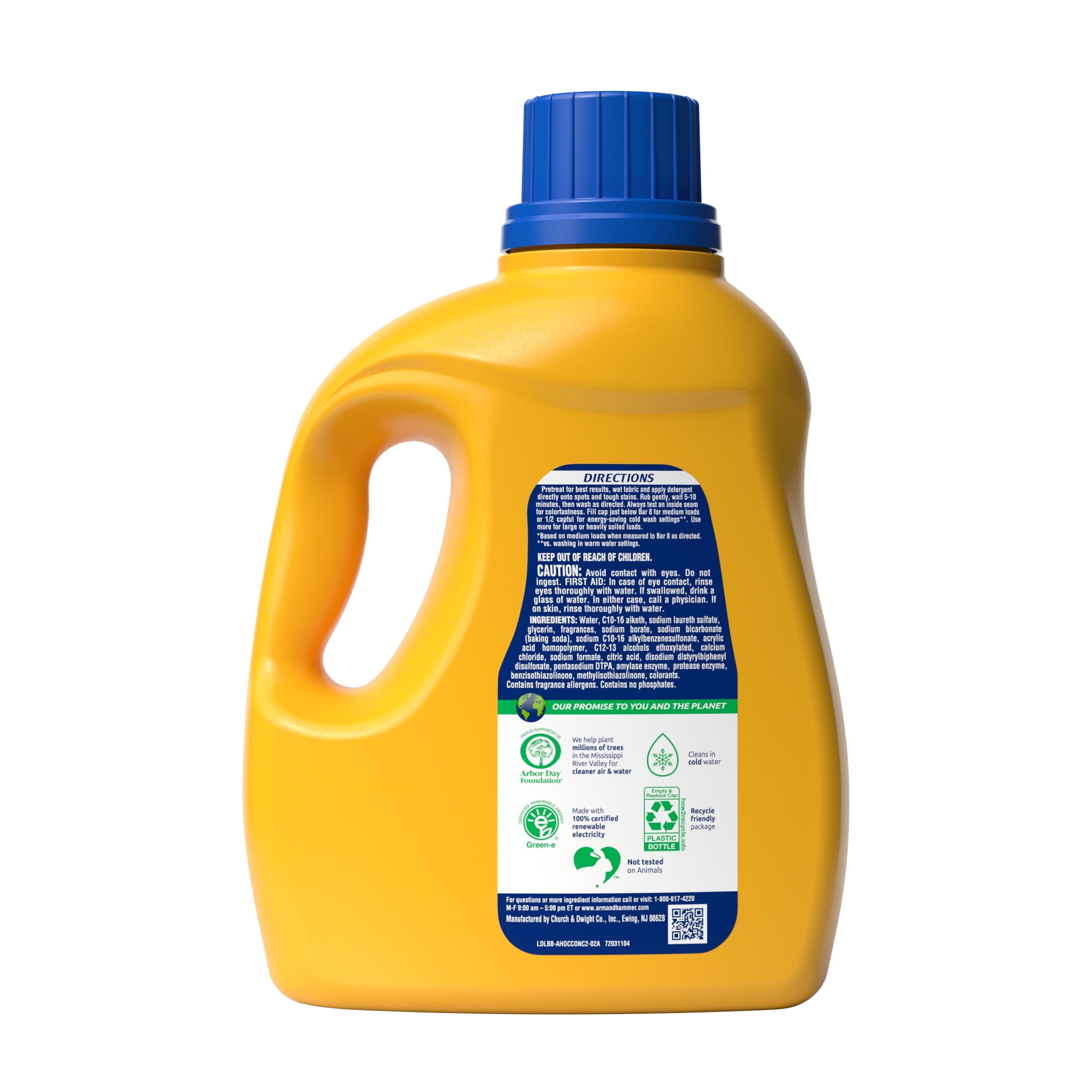 ARM & HAMMER Plus OxiClean Stain Fighters Liquid Laundry Detergent, Fresh Scent, 77 Loads