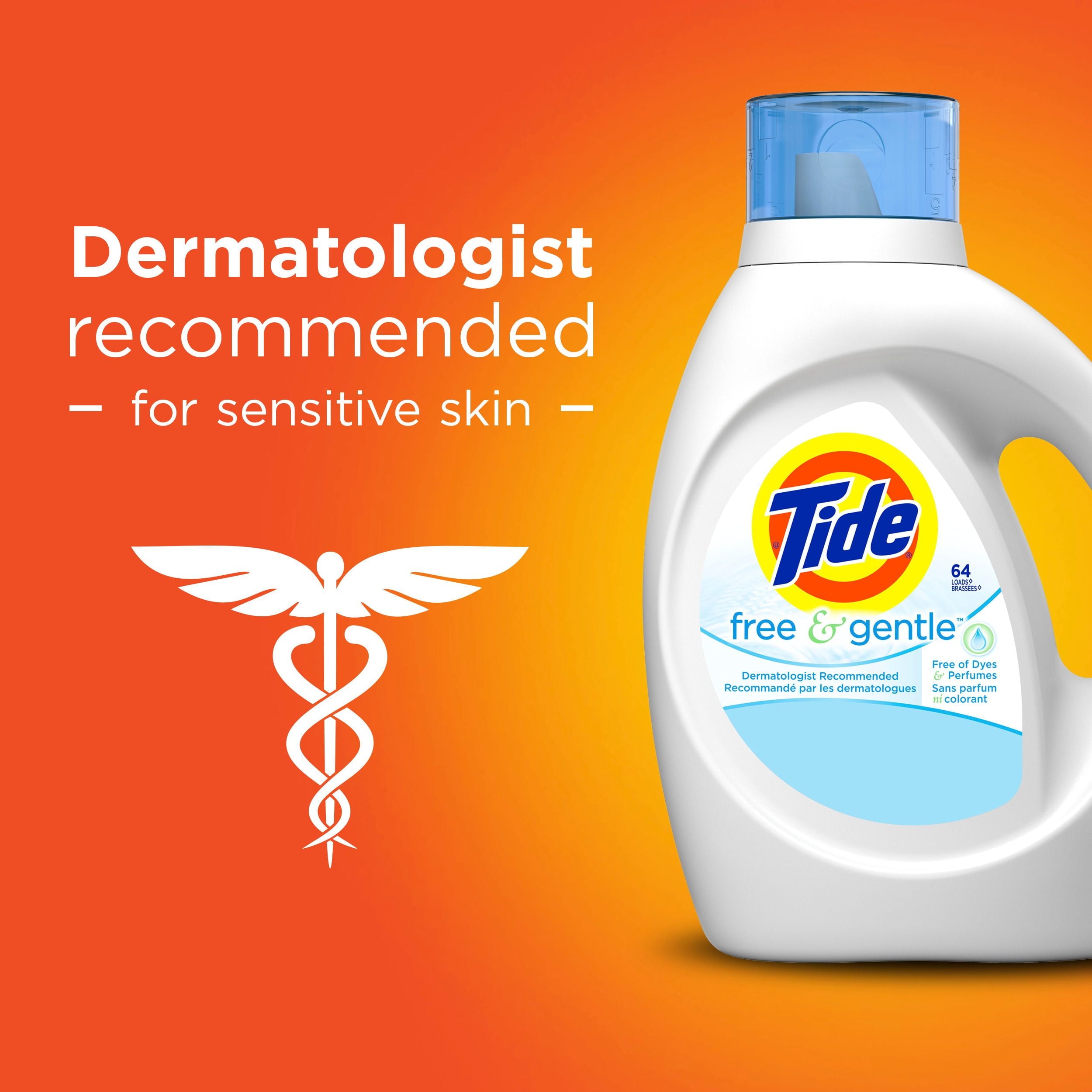 Tide Free & Gentle Liquid Laundry Detergent, 96 loads 138 fl oz