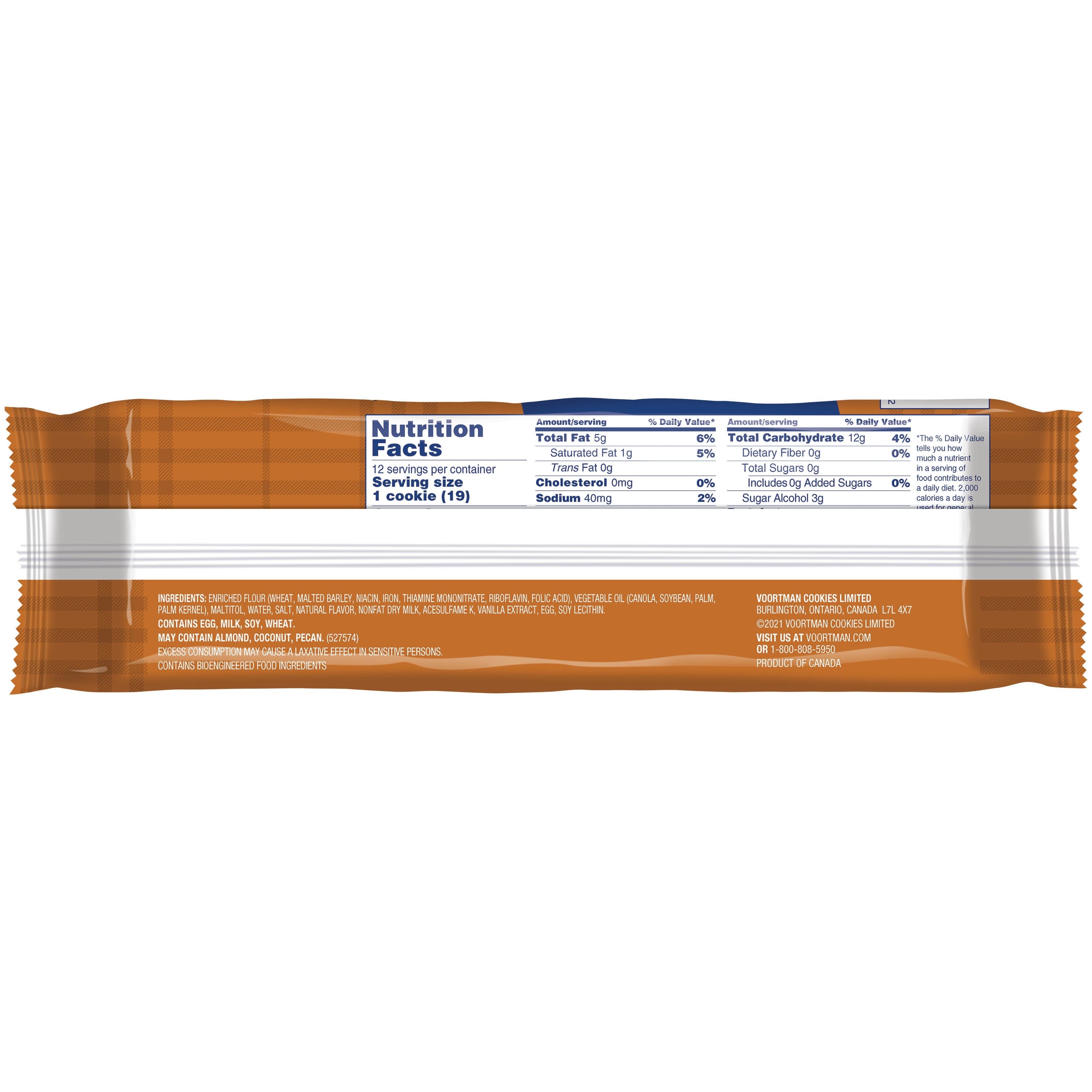 Voortman Bakery Zero Sugar Shortbread Cookies 8 oz., 9 Count