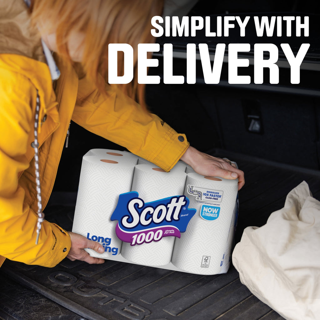 Scott 1000 Toilet Paper, 12 Rolls, 1,000 Sheets per Roll