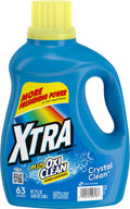 XTRA Plus OxiClean Crystal Clean, 63 Loads Liquid Laundry Detergent, 97.7 Fl oz