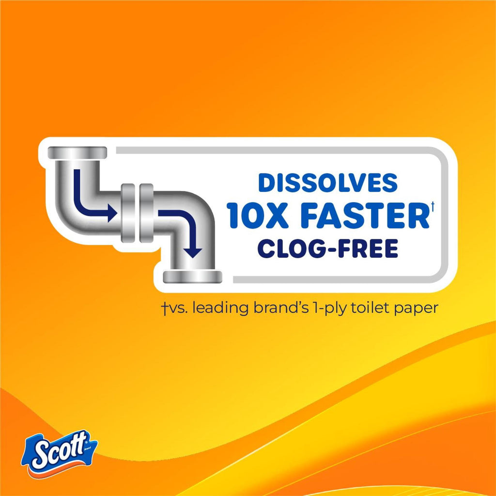 Scott ComfortPlus Toilet Paper with Soft Lavender Scented Tube, 12 Mega Rolls