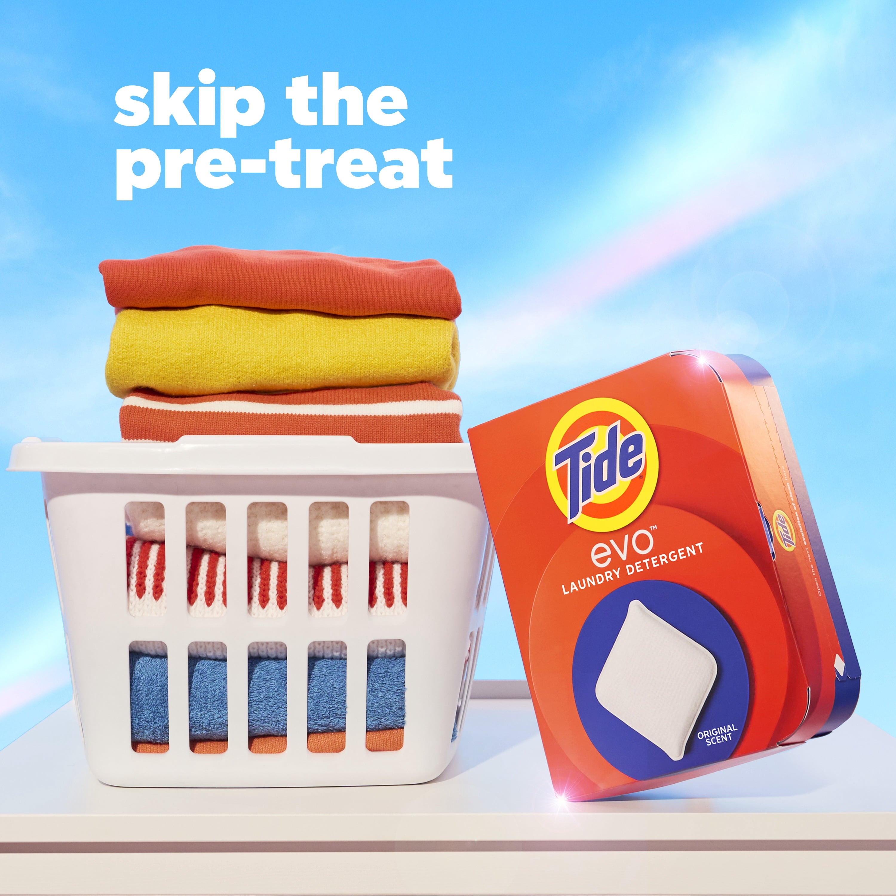 Tide evo Laundry Detergent Tiles, 100% Concentrated, Original Tide Scent, 16 Count