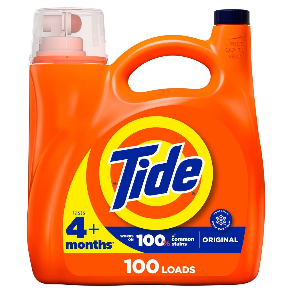 Tide Liquid Laundry Detergent, Original Scent, 132 fl oz, 100 Loads