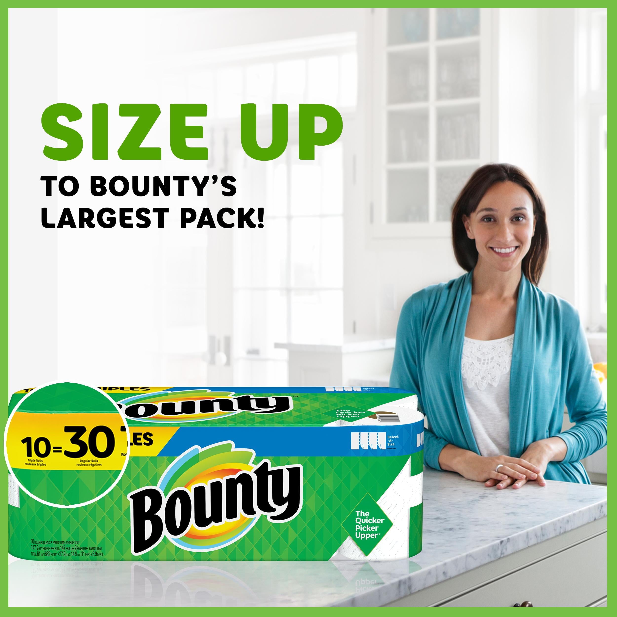 Bounty Select-A-Size Paper Towels, Print, 6 Triple Rolls