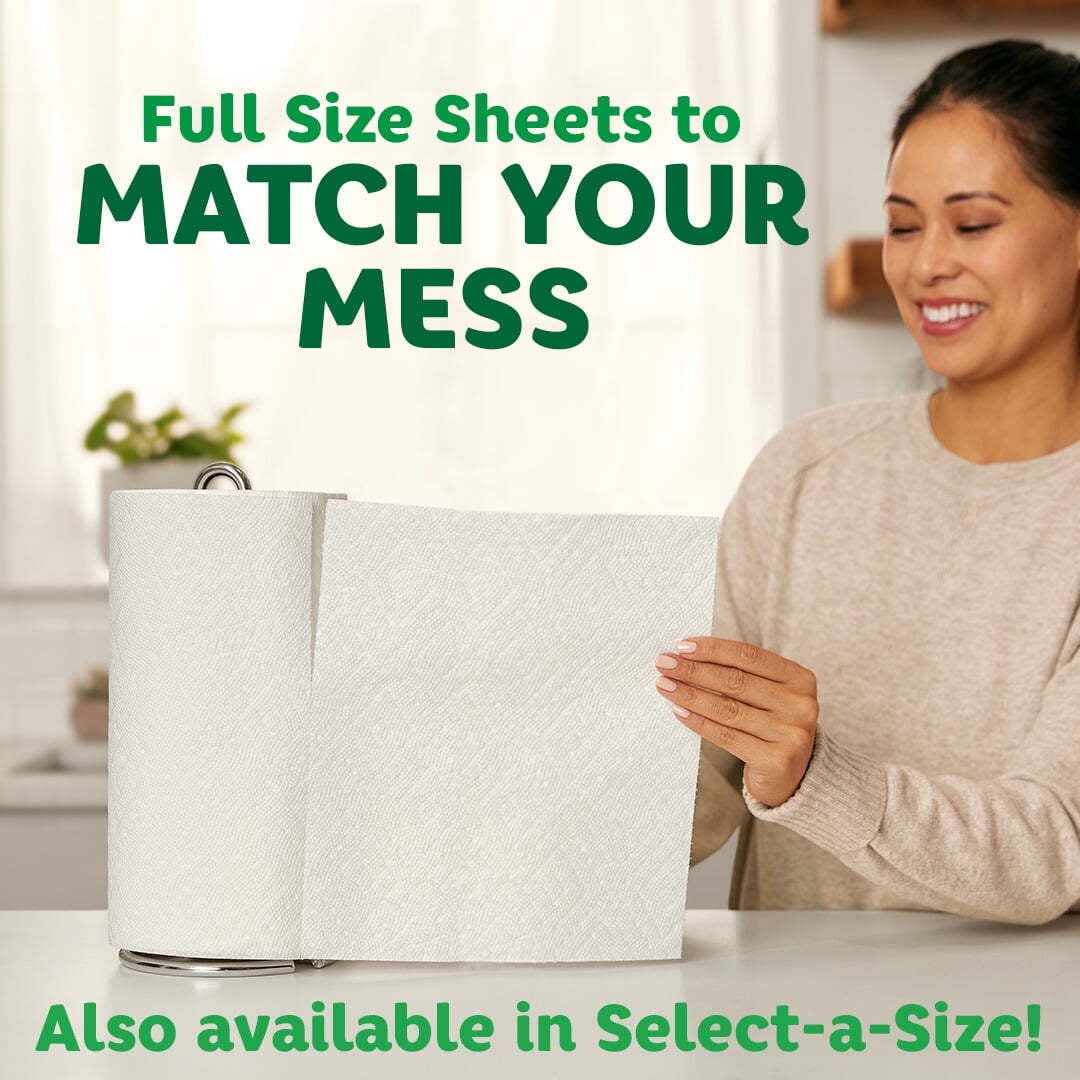 Bounty Paper Towels Full Sheet, 6 Mega Rolls