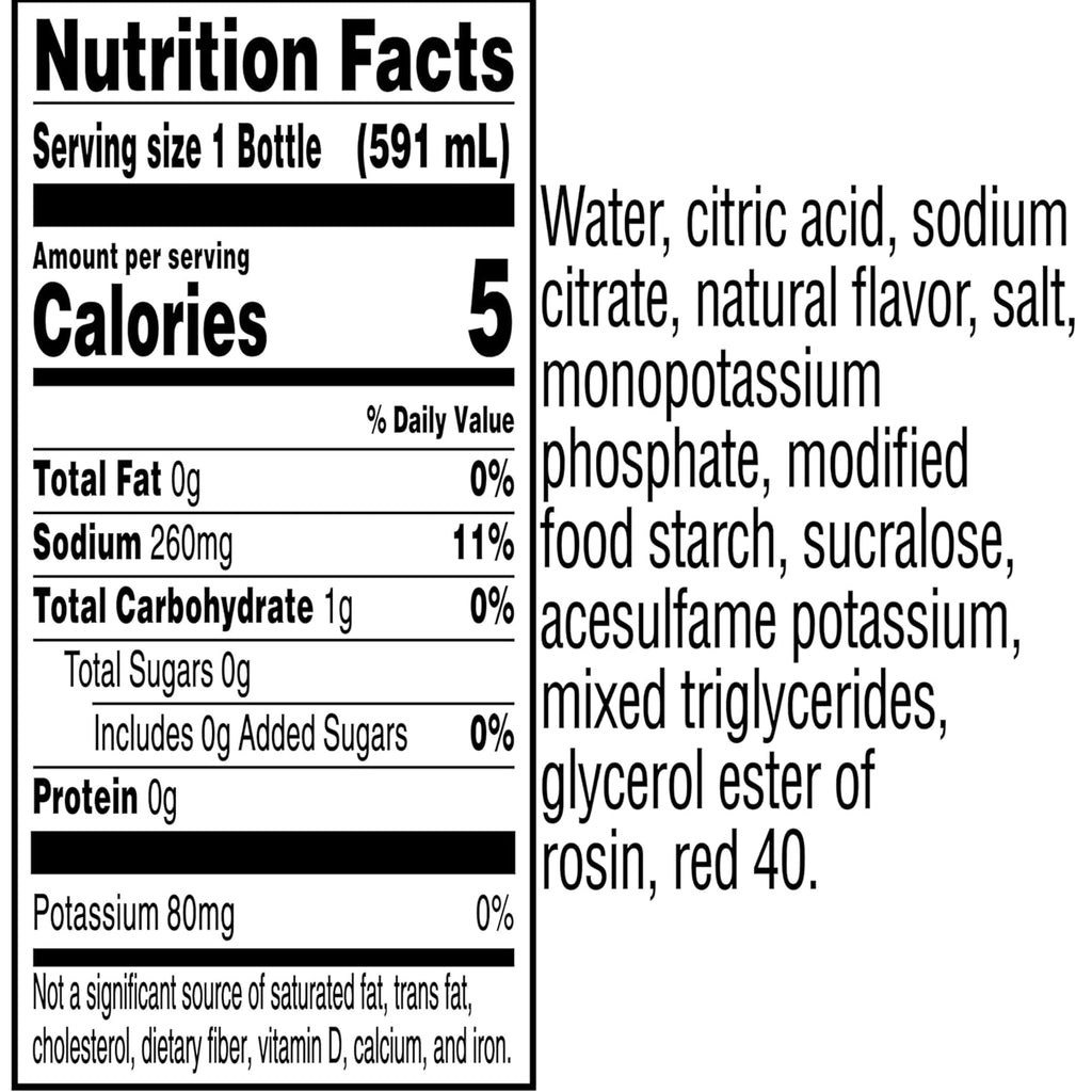 Gatorade Zero Sugar Thirst Quencher Glacier Cherry Sports Drinks, 20 fl oz, 8 Count Bottles