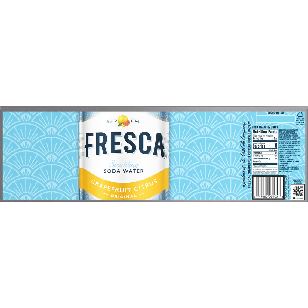 Fresca Citrus Soda Pop Fridge Pack Cans, 12 fl oz, 12 Pack