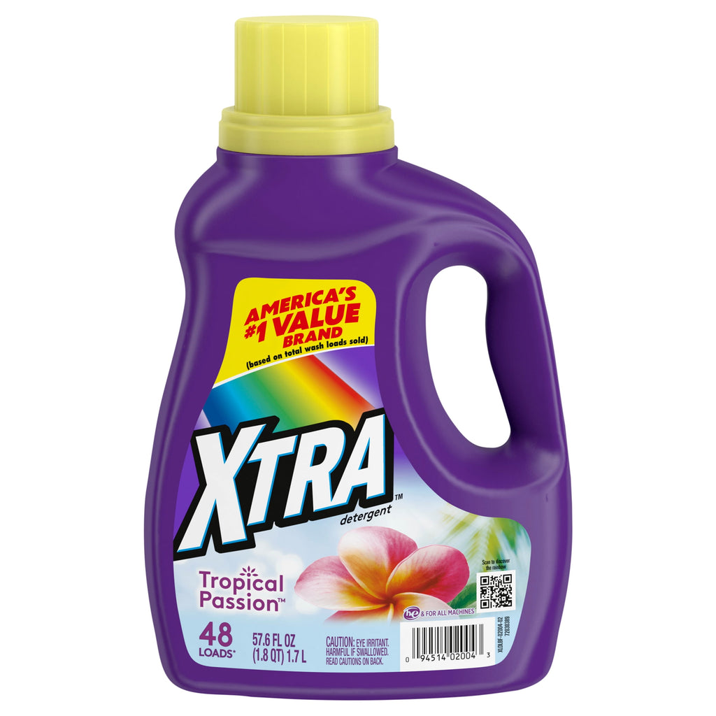 Xtra Liquid Laundry Detergent Tropical Passion Scent - 48 Loads - 57.6 oz Bottle