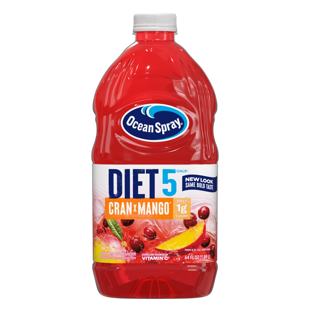 (8 pack) Ocean Spray® Diet Cran-Mango™ Cranberry Mango Juice Drink, 64 fl oz Bottle