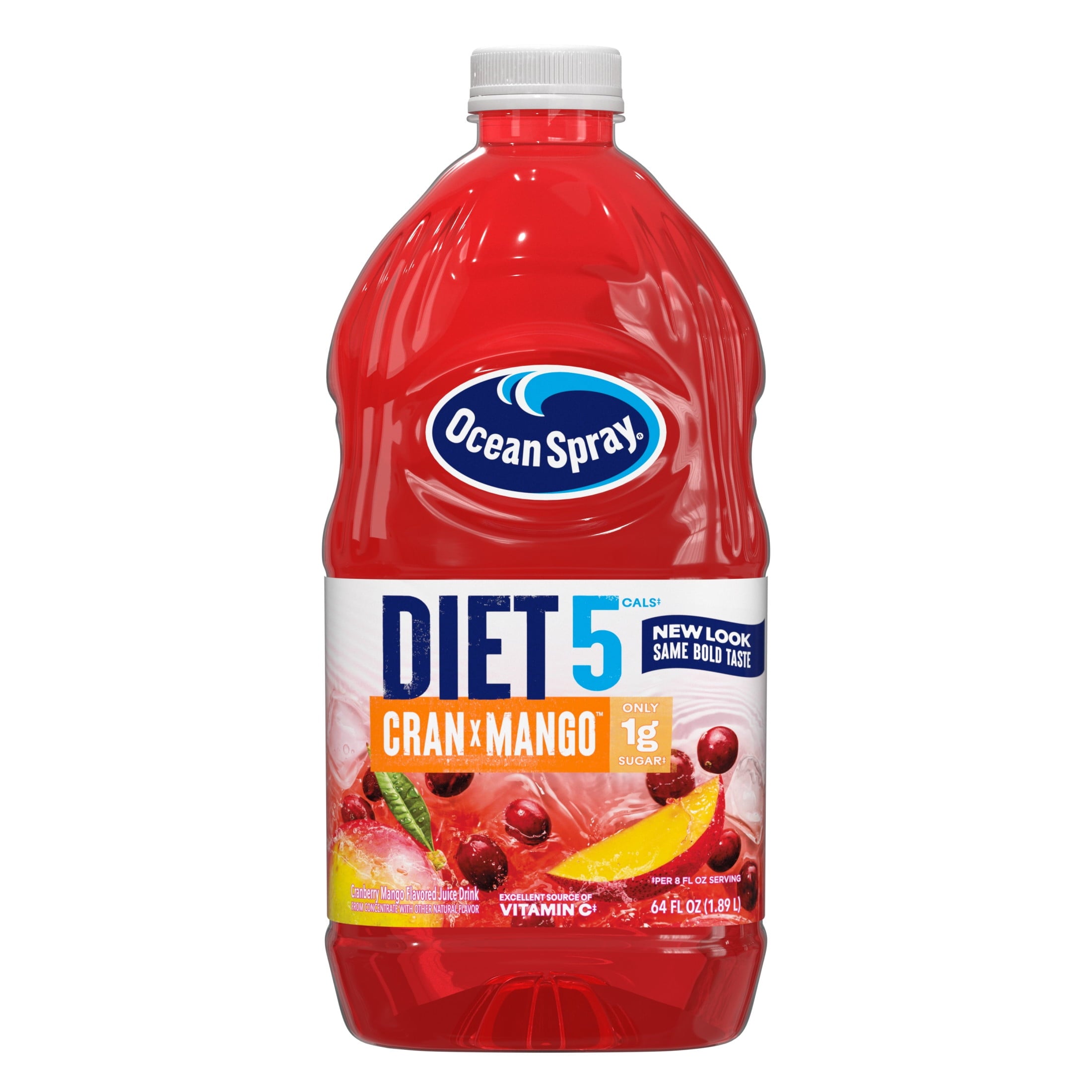 (8 pack) Ocean Spray® Diet Cran-Mango™ Cranberry Mango Juice Drink, 64 fl oz Bottle