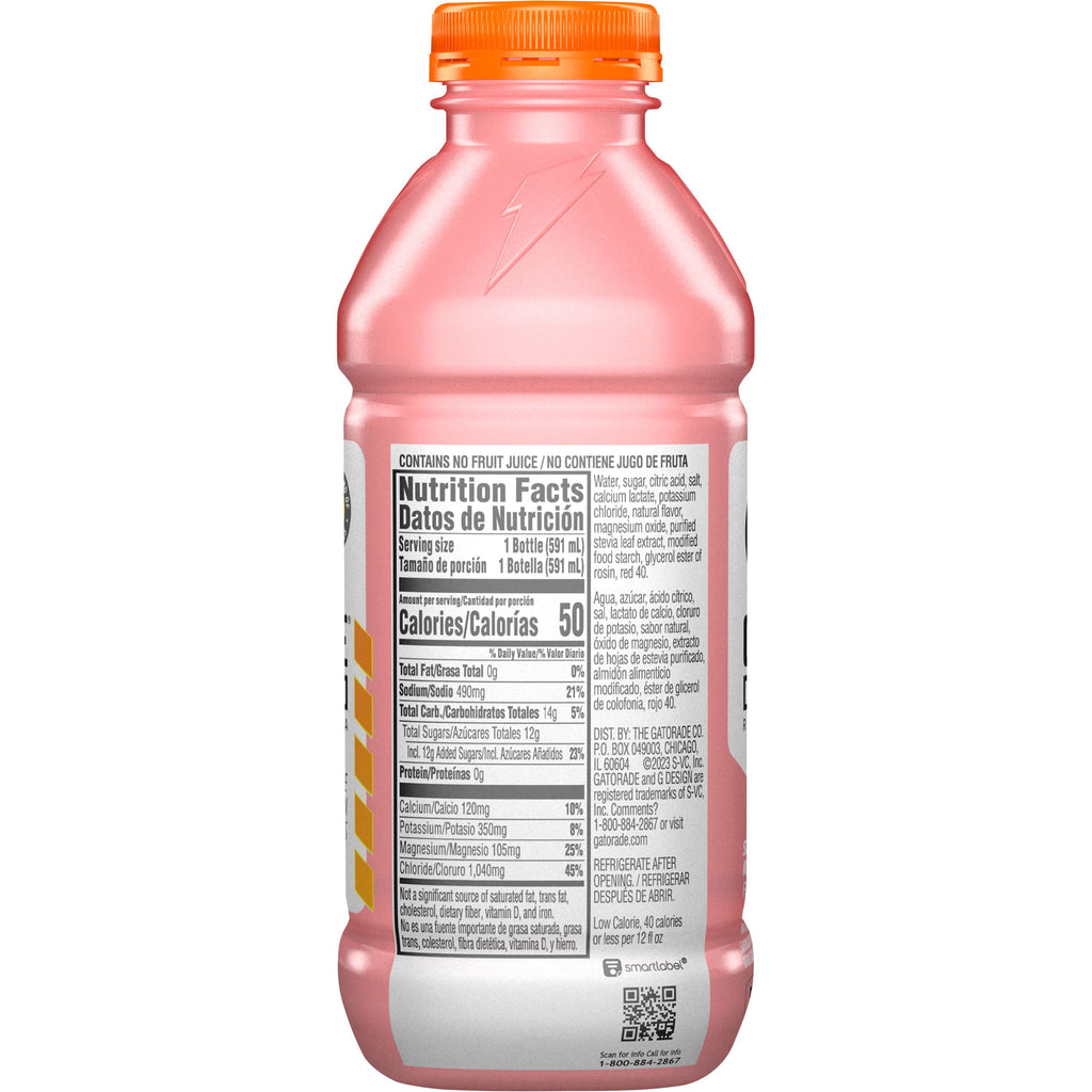 Gatorade Gatorlyte, Strawberry Kiwi Sports Drinks, 20 fl oz Bottle Rapid Rehydration Electrolyte Drink