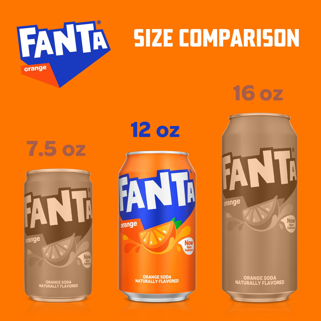 Fanta Orange Soda Pop Cans, 12 fl oz, 24 Pack