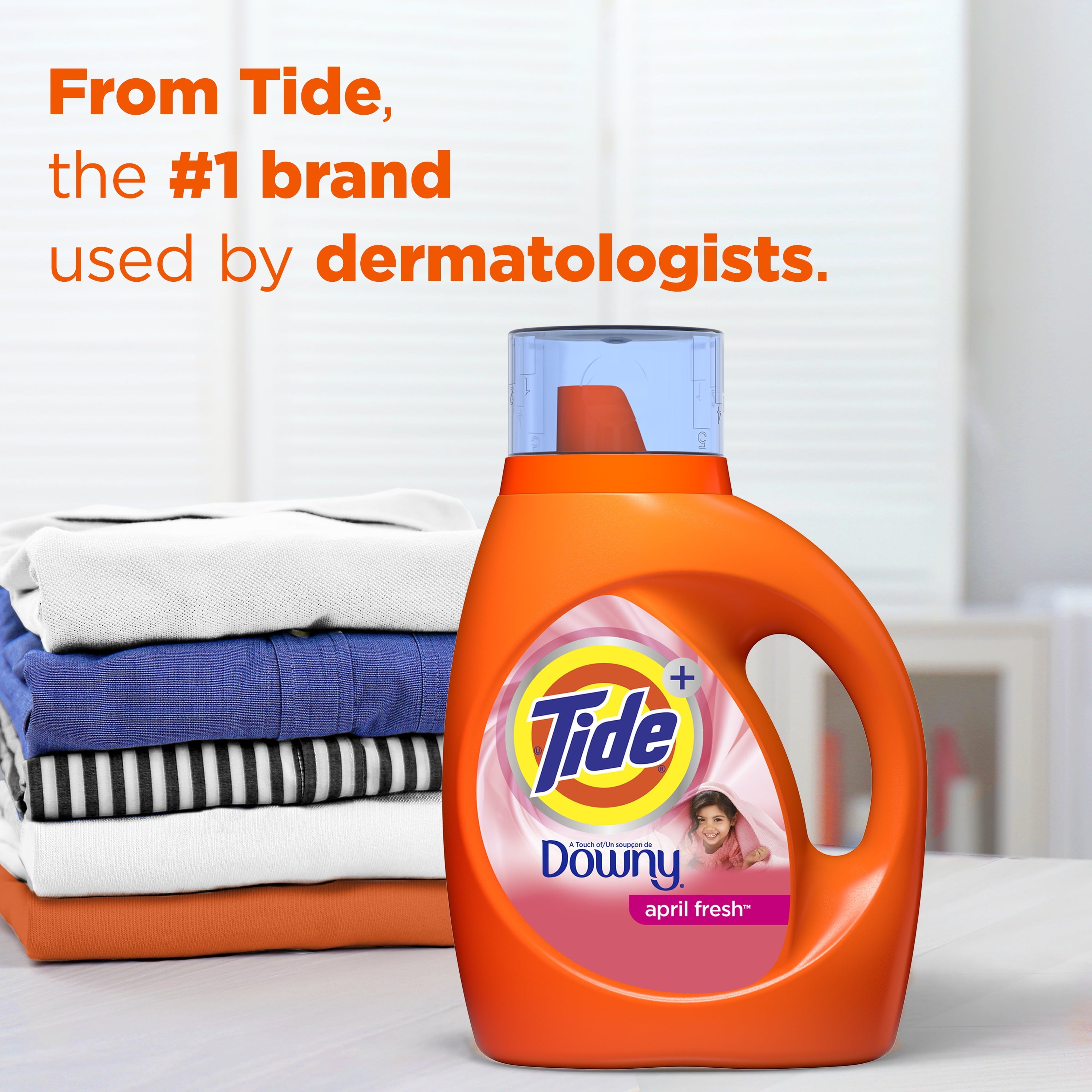 Tide Plus a Touch of Downy Liquid Laundry Detergent, April Fresh Scent, 84 fl oz, 59 Loads