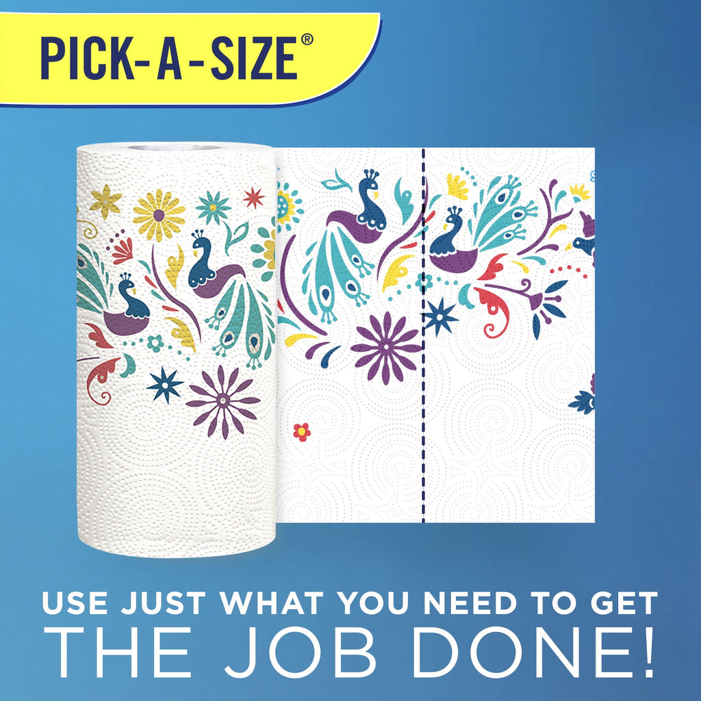 Sparkle Paper Towels, Pick-A-Size, Spirited Prints, 6 Double Rolls (= 12 Regular Rolls)