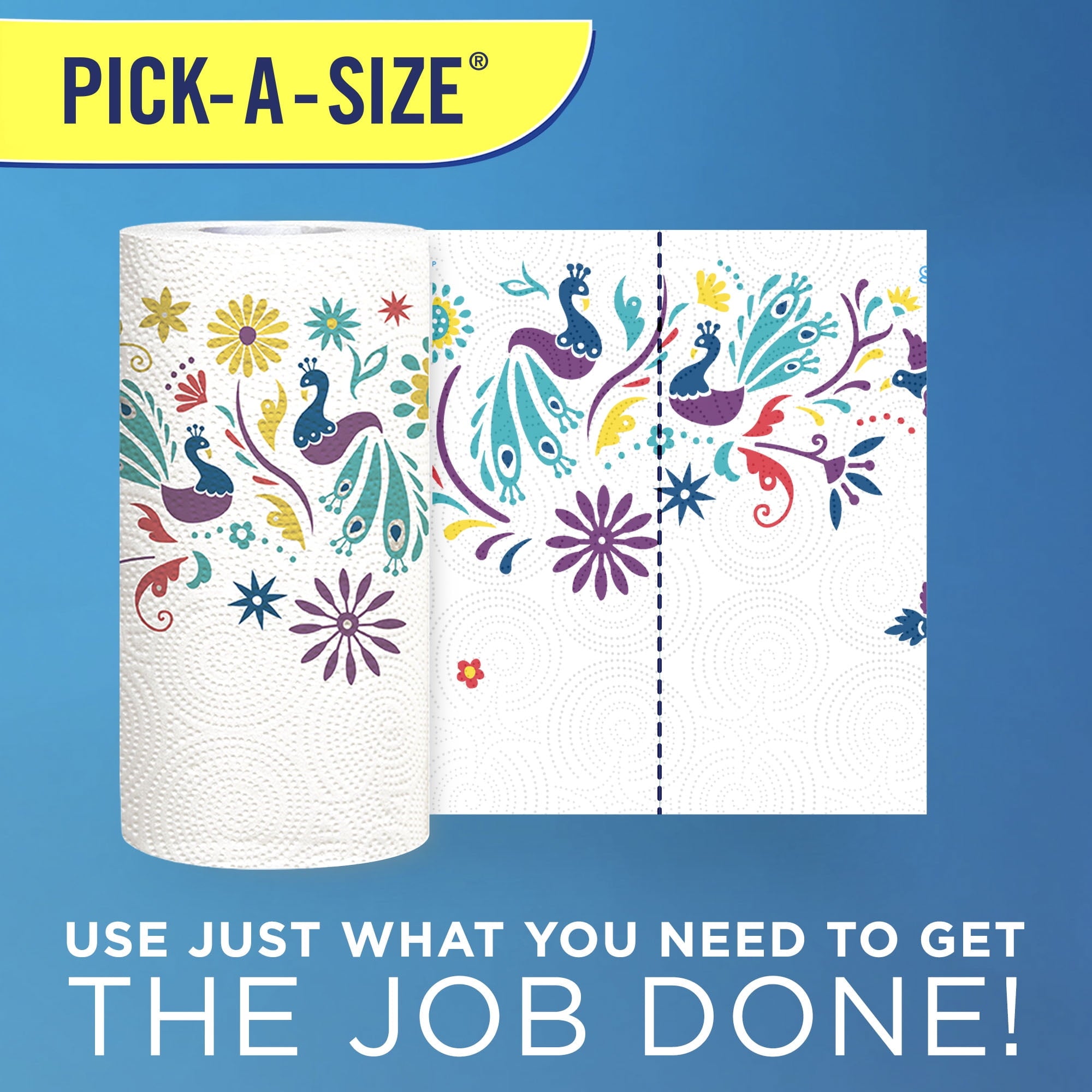 Sparkle Paper Towels, Pick-A-Size, Spirited Prints, 6 Double Rolls (= 12 Regular Rolls)
