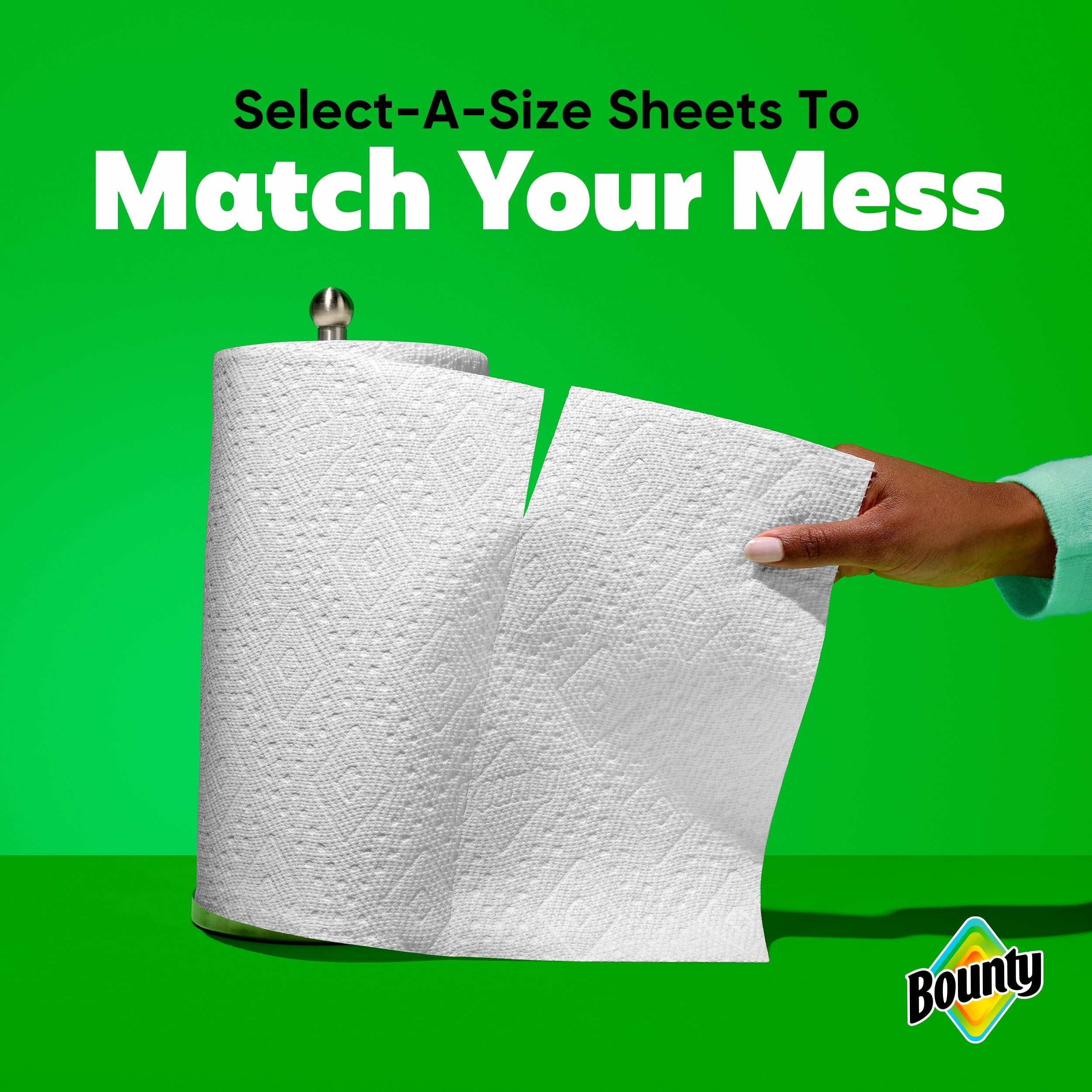 Bounty Paper Towels Select-A-Size White, 1 Mega Roll, 164 Sheets per Roll