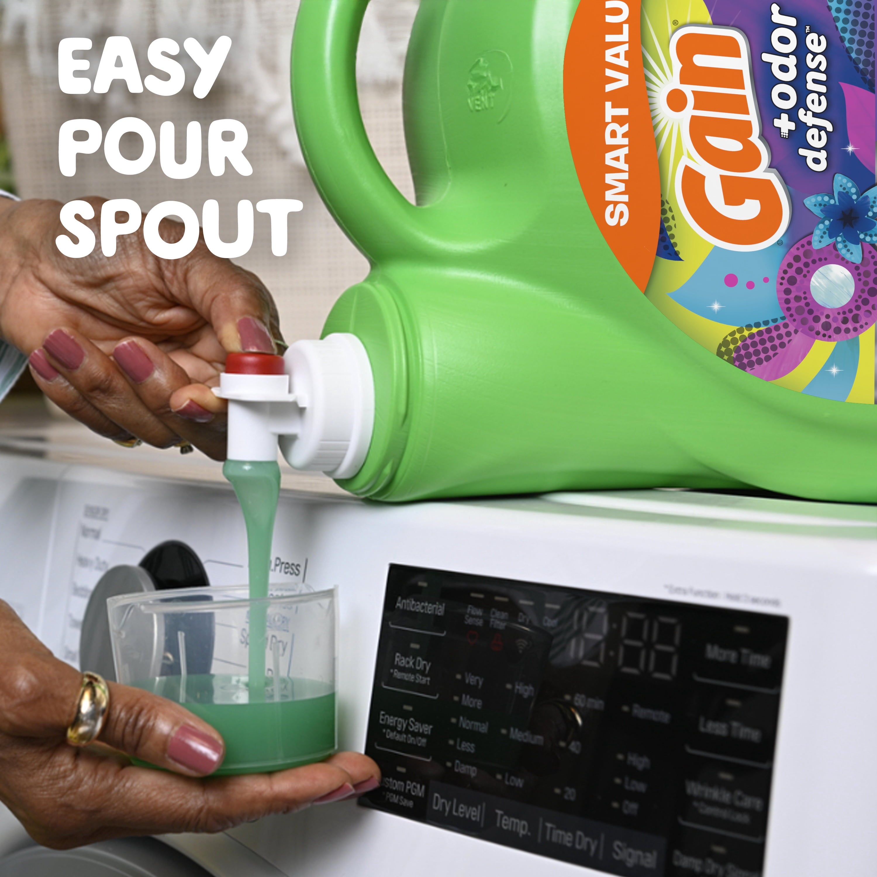 Gain Liquid Laundry Detergent Odor Defense, Super Fresh Blast Scent, 194 fl oz, 134 Loads